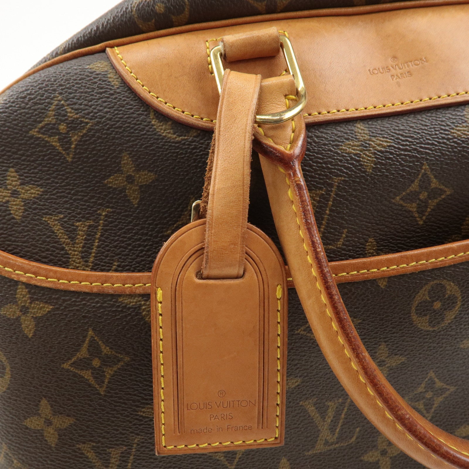 Louis Vuitton Monogram Deauville Hand Bag Brown M47270