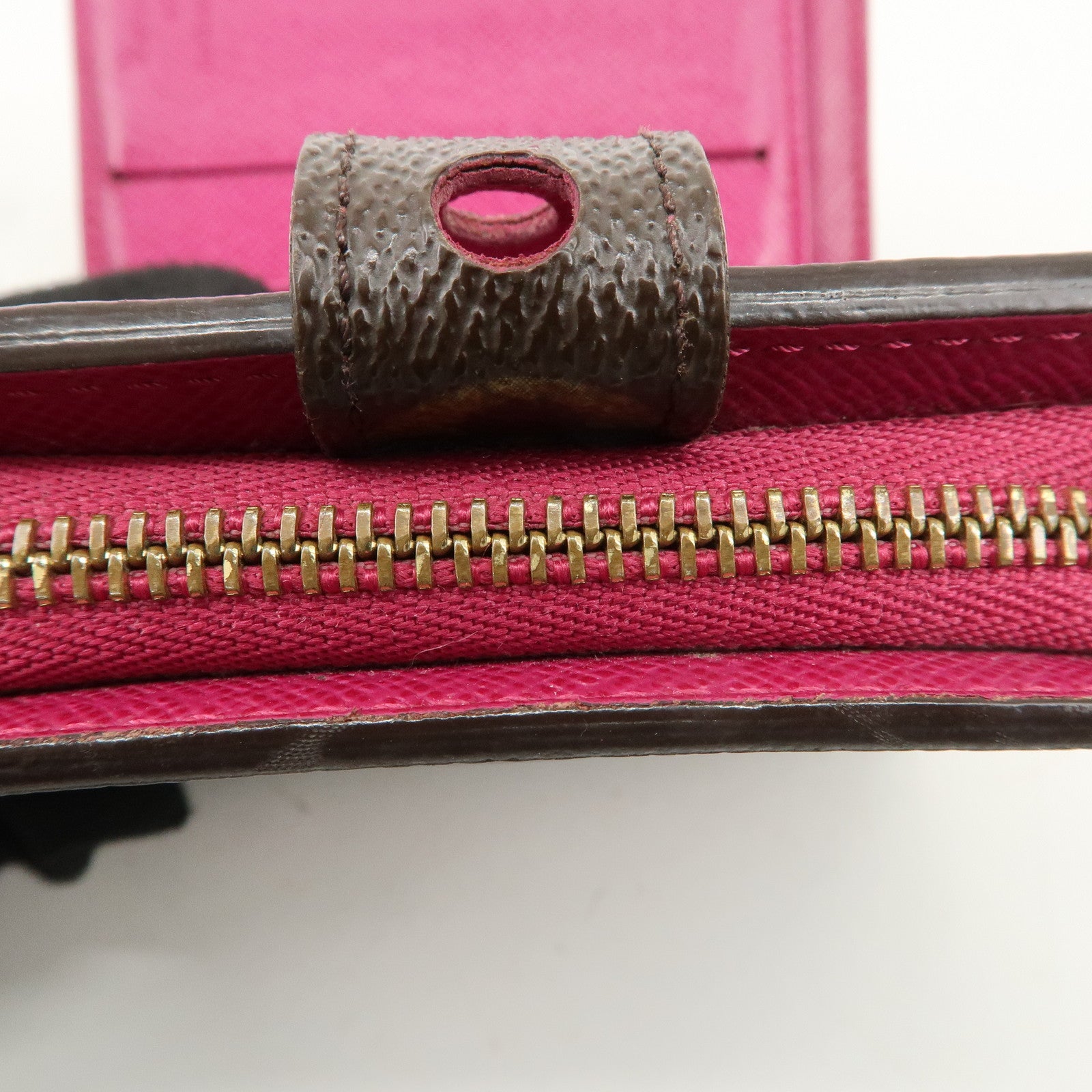 Louis Vuitton Monogram Perfor Compact Zip Fuchsia M95188