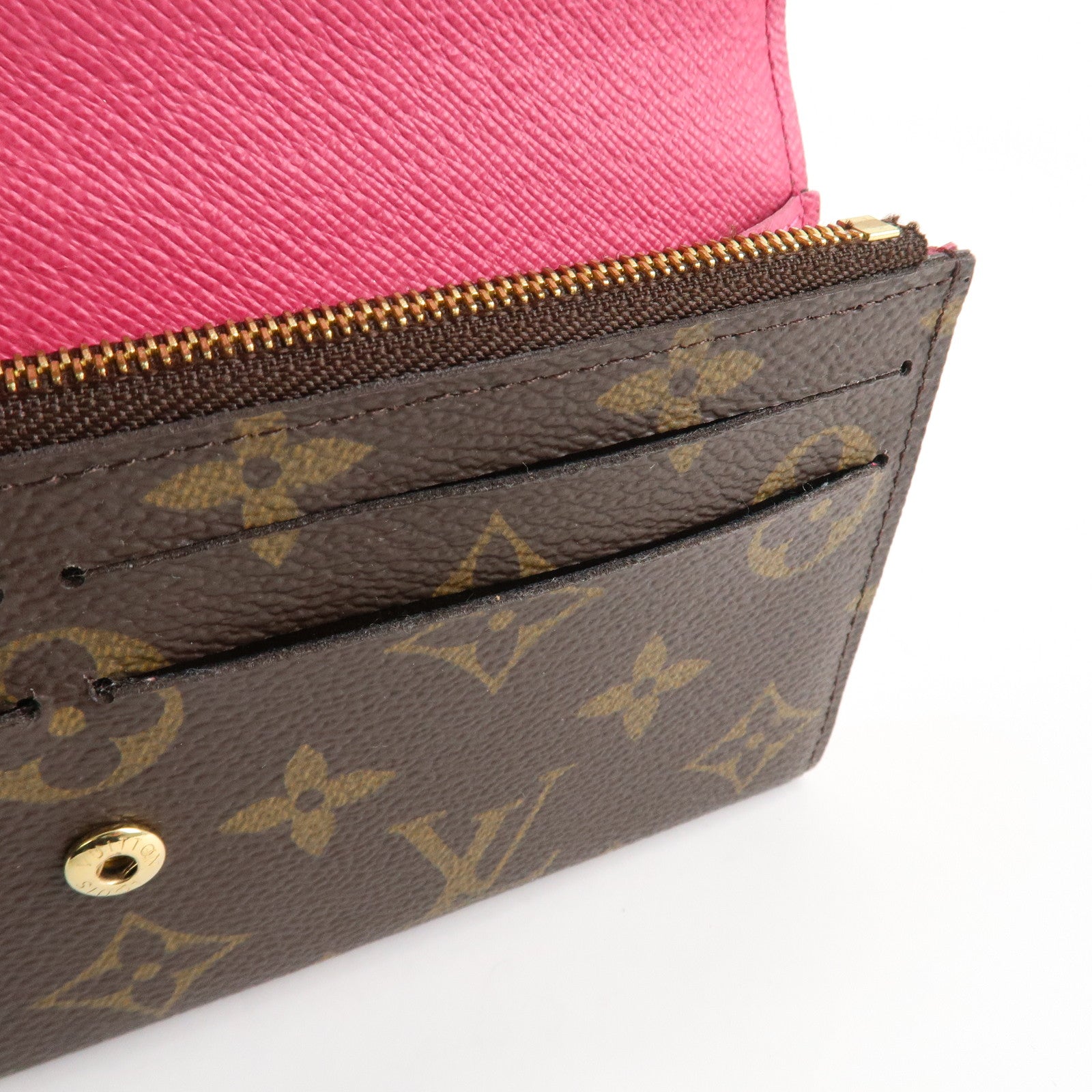 Louis Vuitton Monogram Portefeuille Emily Flower Wallet M64202 Used