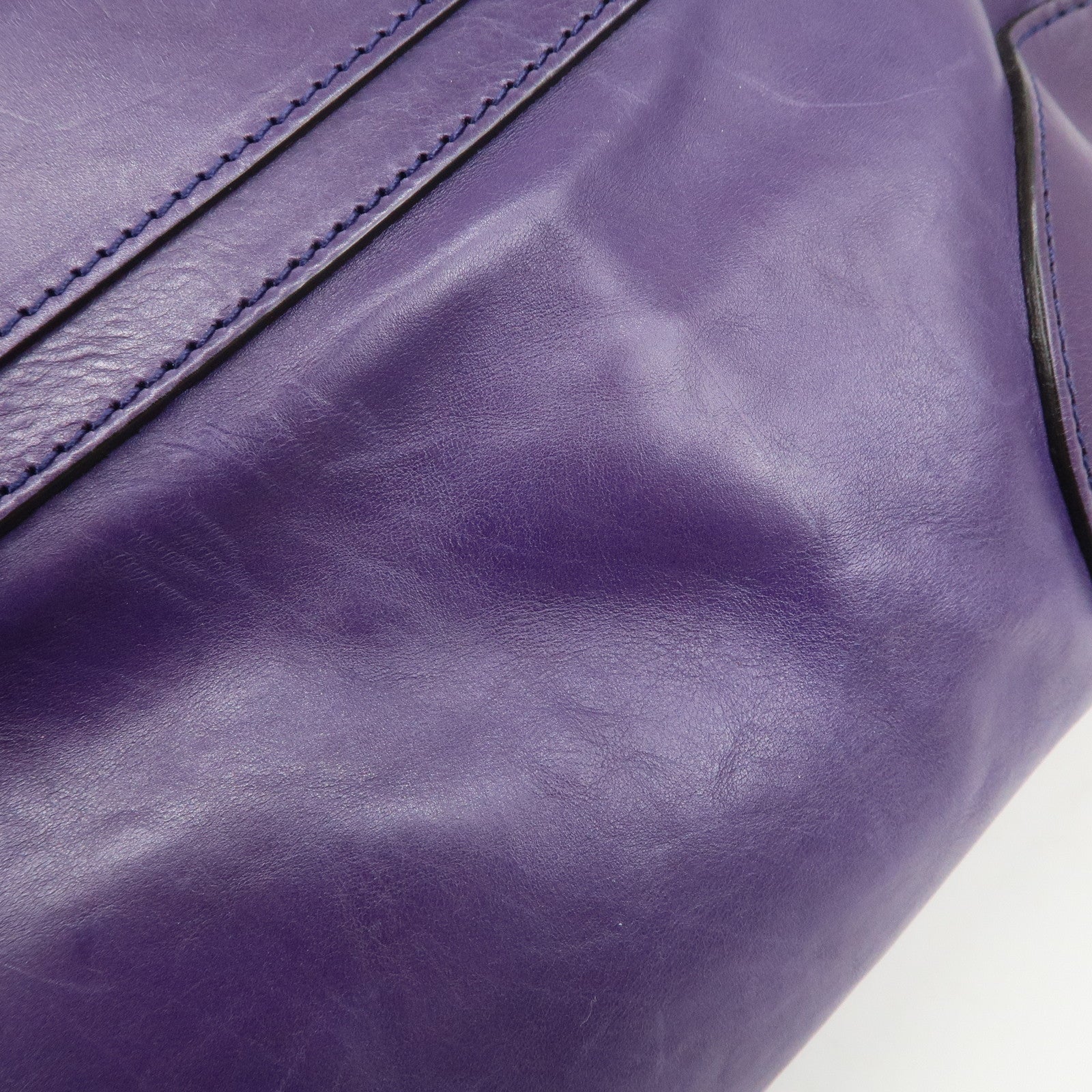 CELINE Leather Boogie Bag Hand Bag Purple