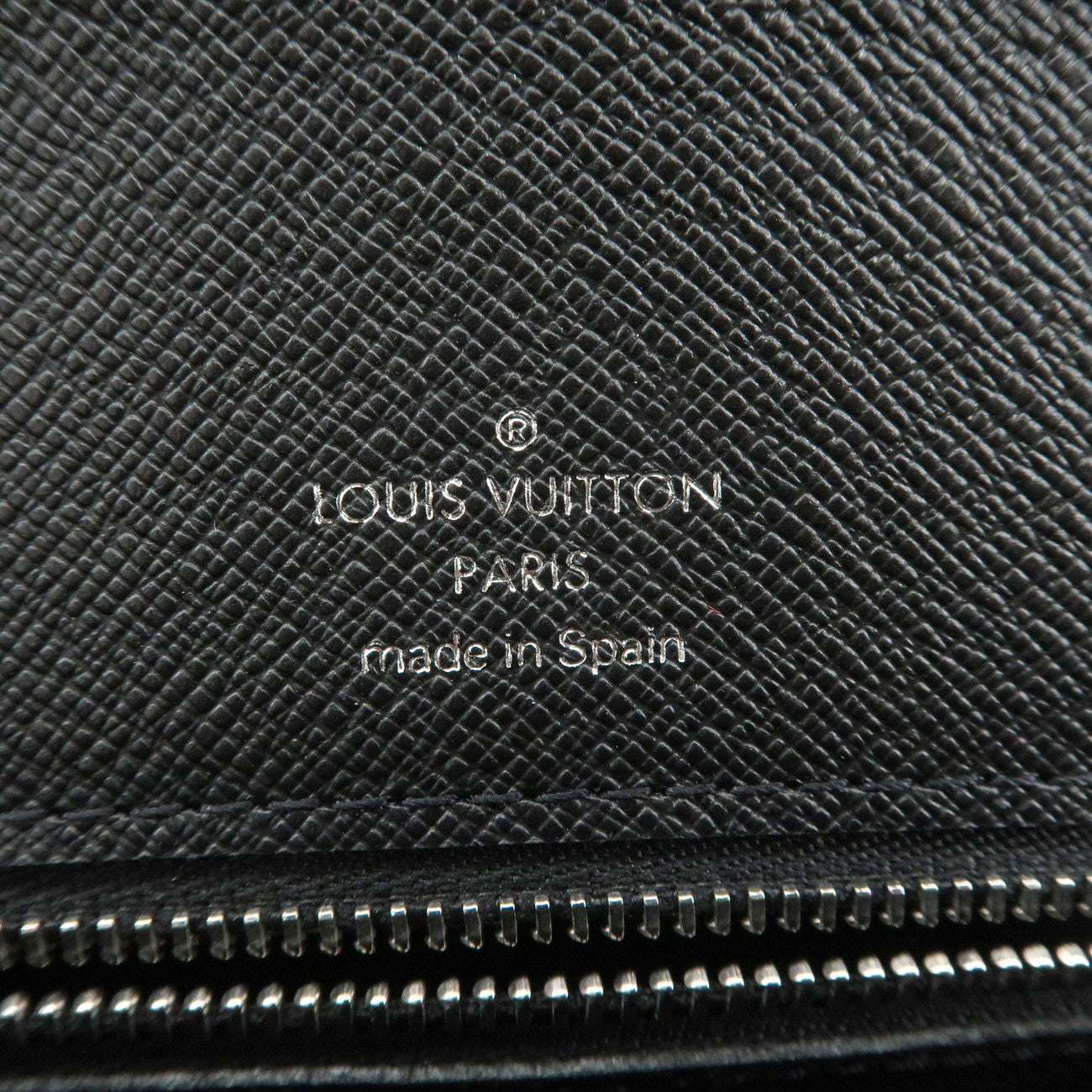 AuthenticLouis Vuitton Taiga Selenga Clutch Bag Ardoise Black M30782