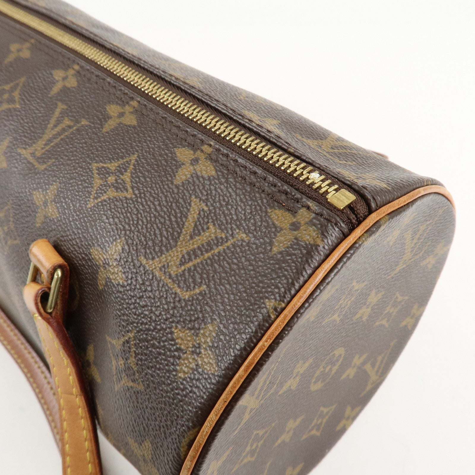 Louis Vuitton Monogram Papillon 30 Hand Bag Brown M51385 Used