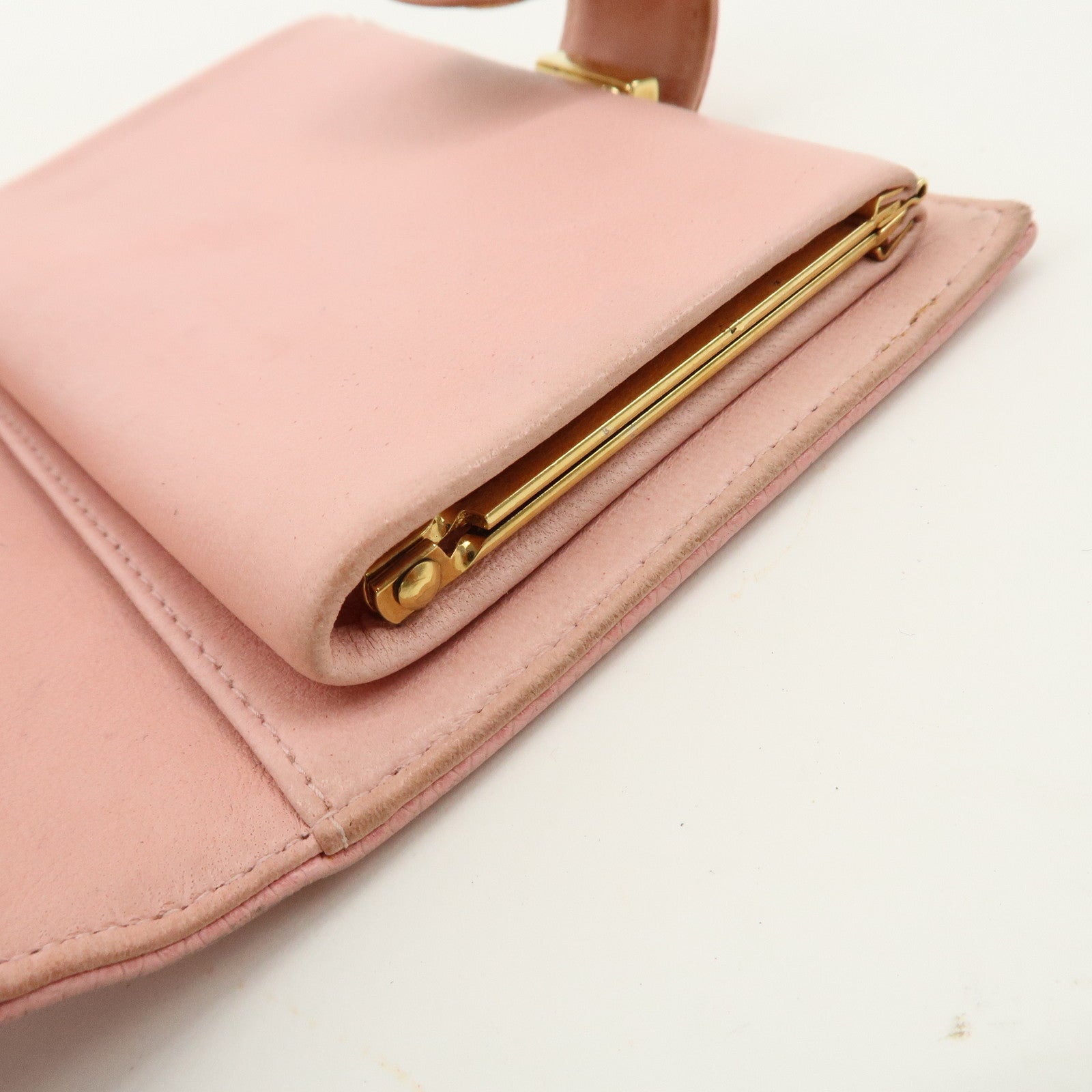 CHANEL Caviar Skin Coco Mark Bi-fold Small Wallet Pink A13497