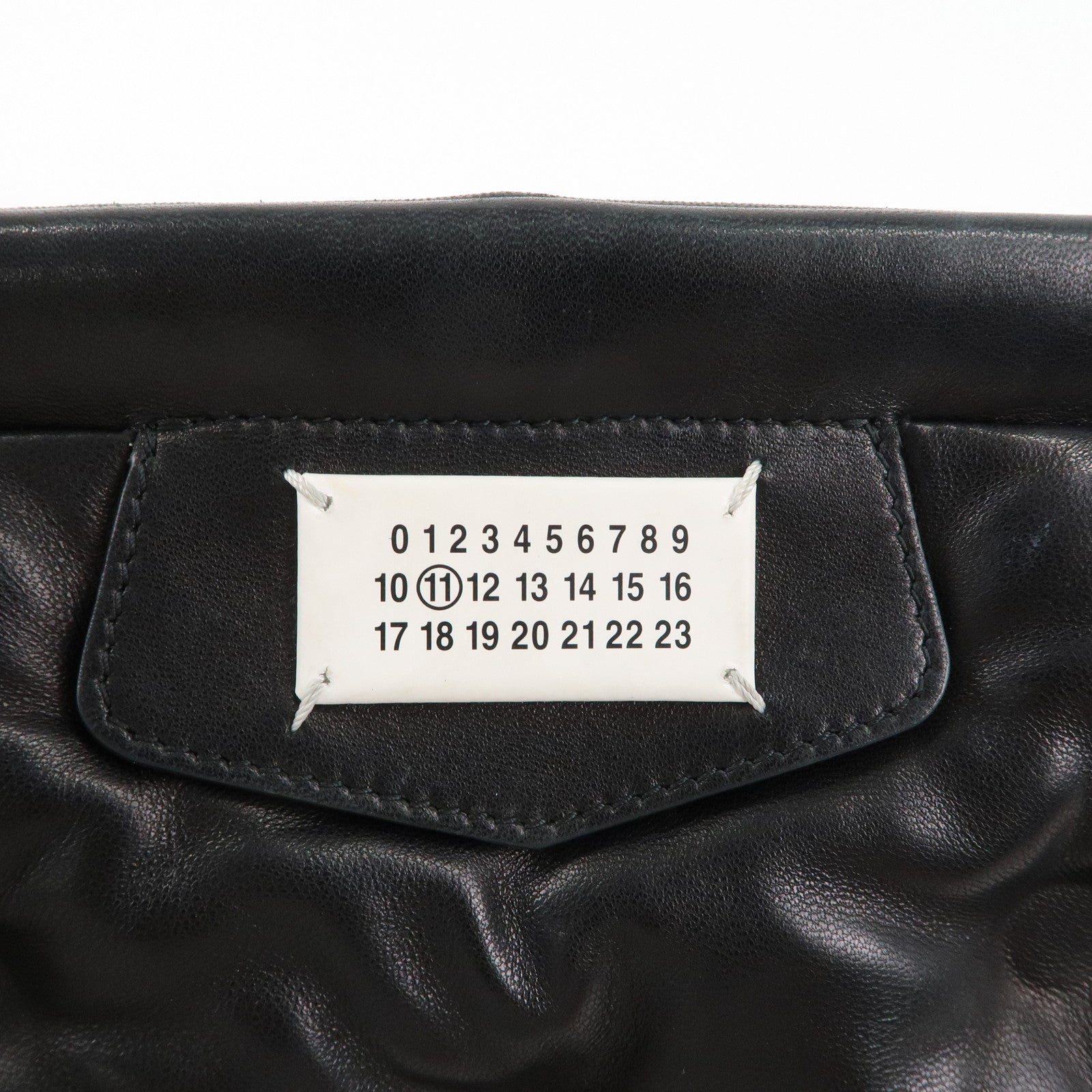 Maison Margiela Leather Grand Slam Shoulder Bag Black