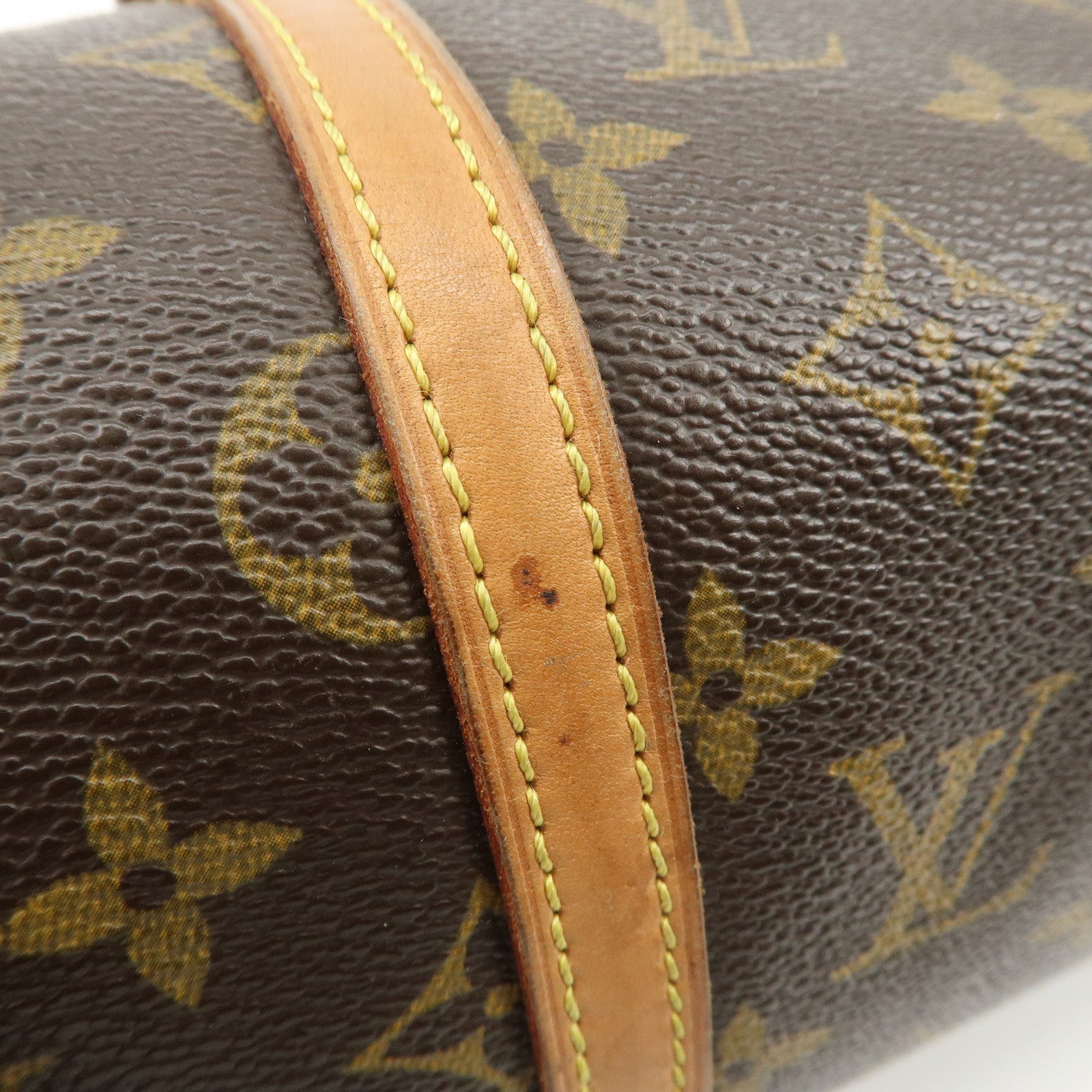 Louis Vuitton Monogram Papillon 26 Hand Bag M51386 Brown Used