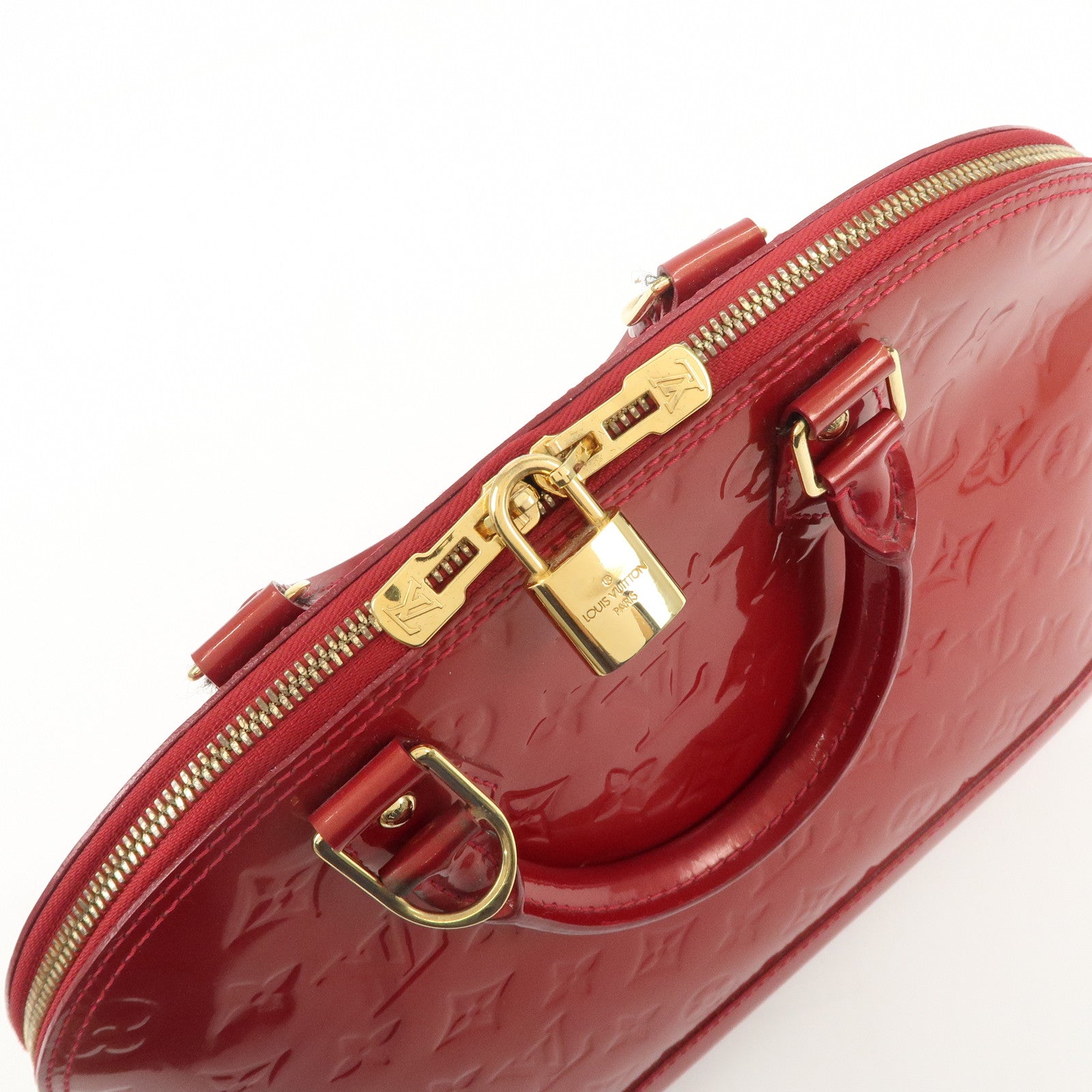 Louis Vuitton Monogram Vernis Alma PM Bag Pomme d
Amour M90096