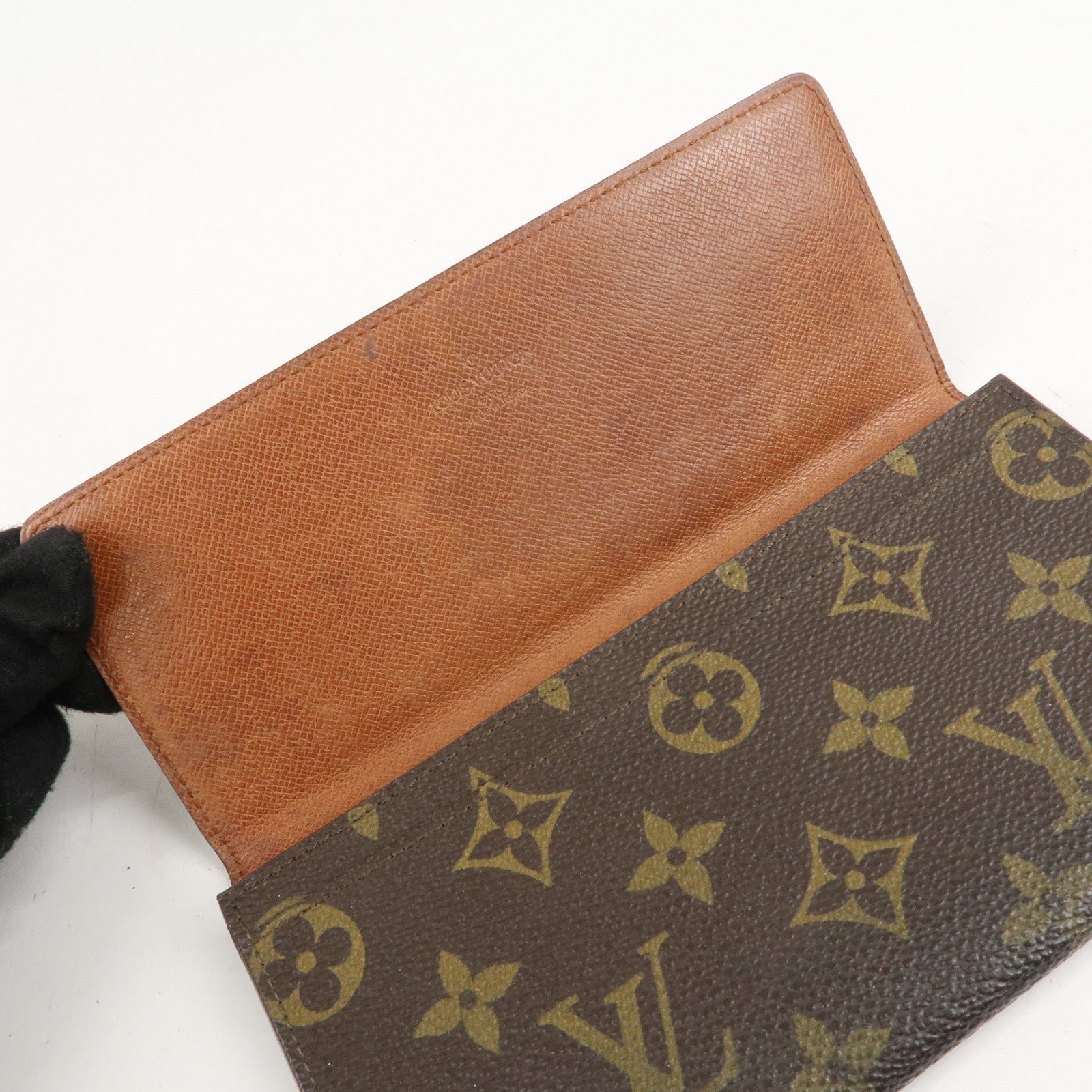 Louis Vuitton Monogram Set of 2 Long Wallet M61215 M61820 Used