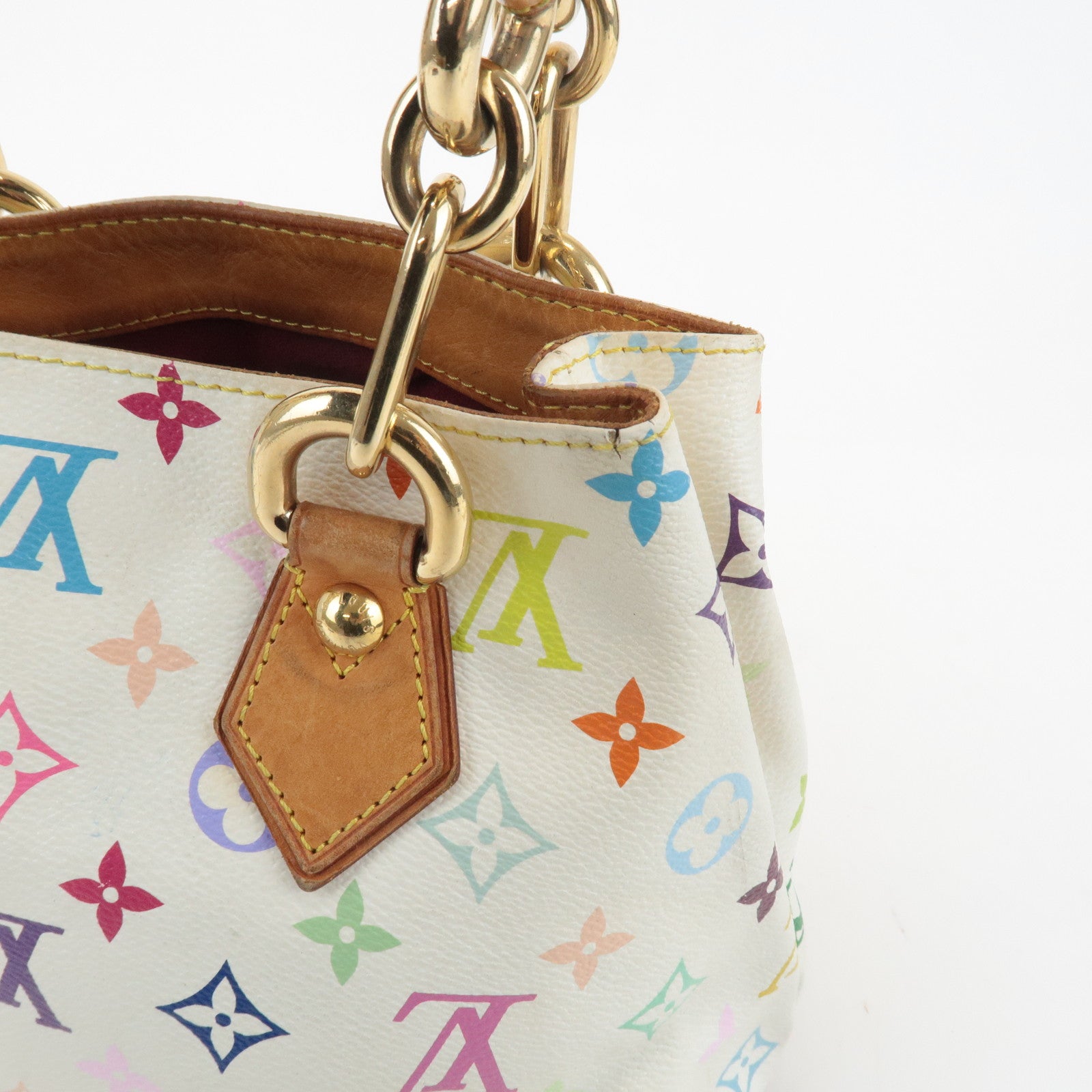 Louis Vuitton Monogram Multicolor Audra Hand Bag Blanc M40047