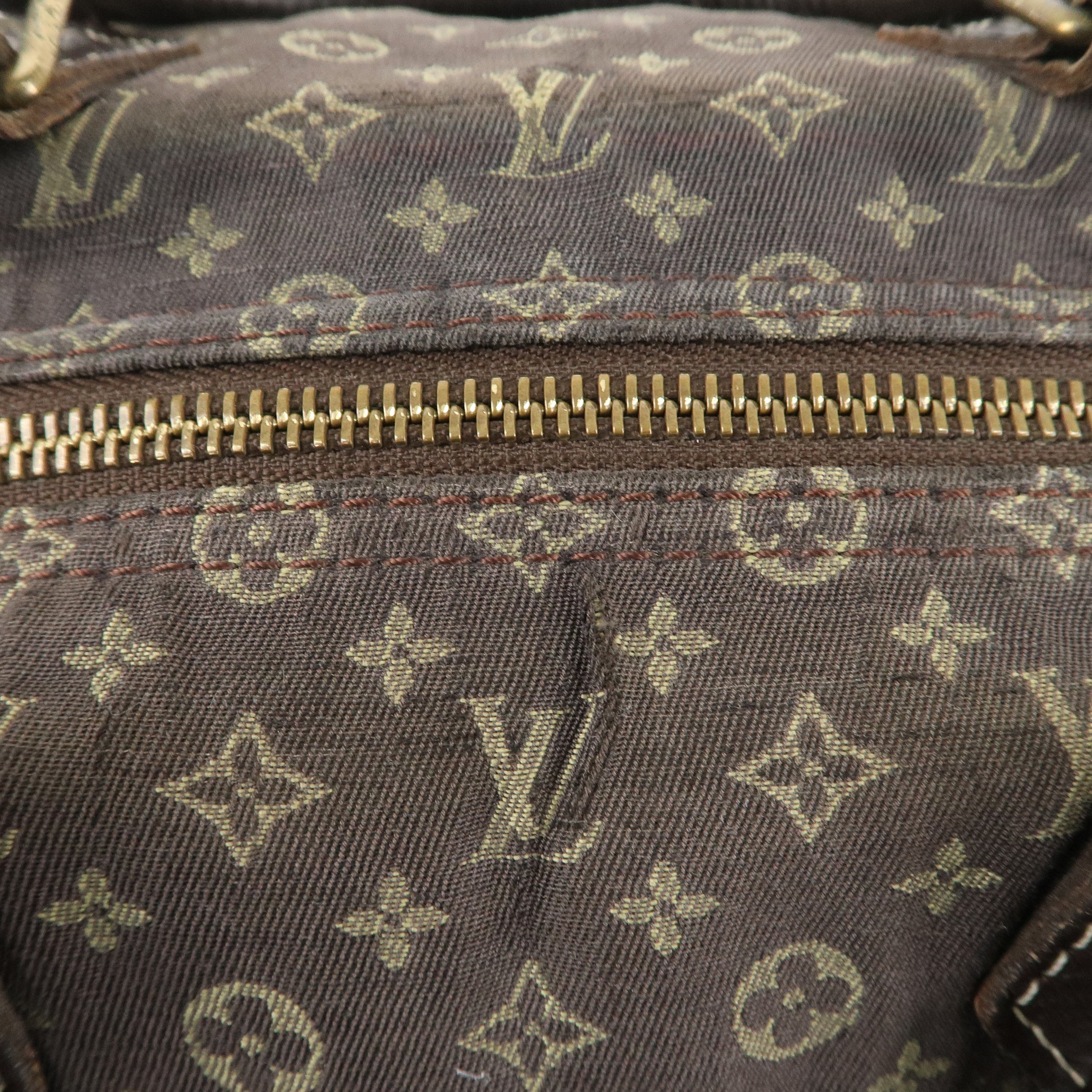 Louis Vuitton Monogram Mini Lin Speedy 30 Boston Bag Ebene M95224