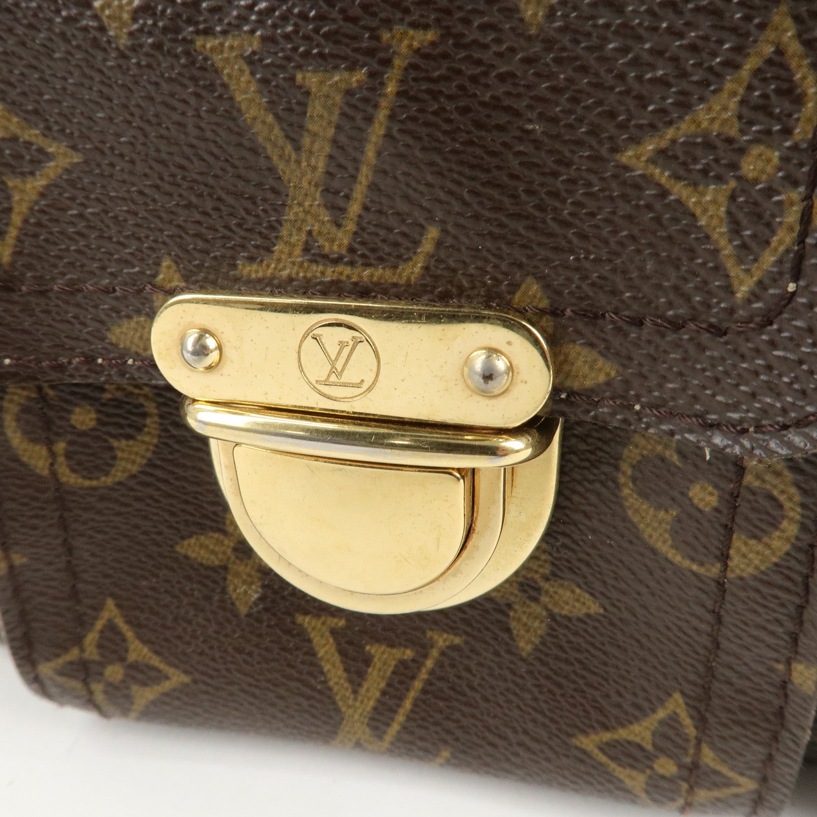 Louis Vuitton Monogram Manhattan PM Hand Bag Brown M40026 Used