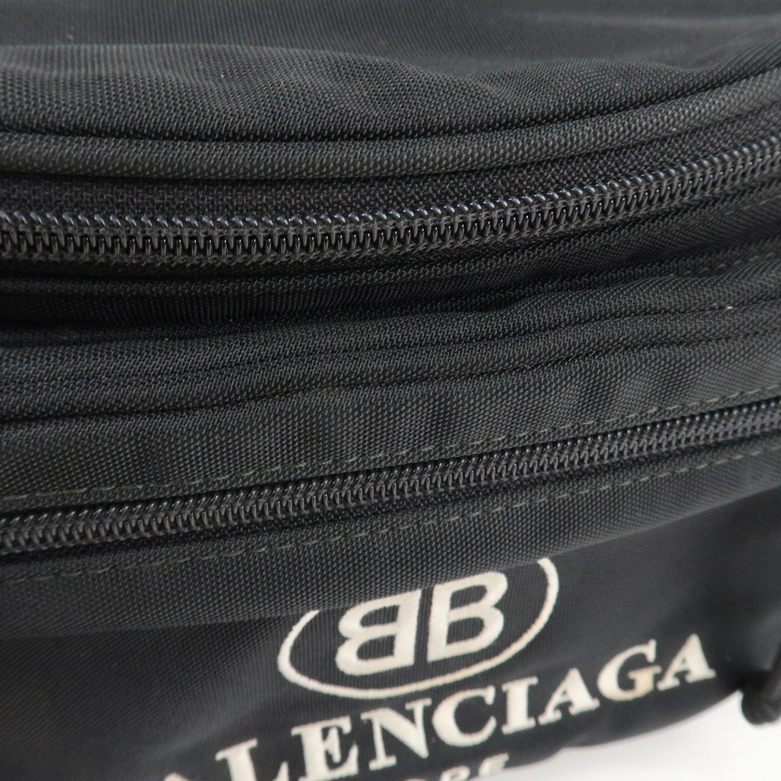 BALENCIAGA Explorer Nylon Waist Bag Adjustable Strap Black 482389