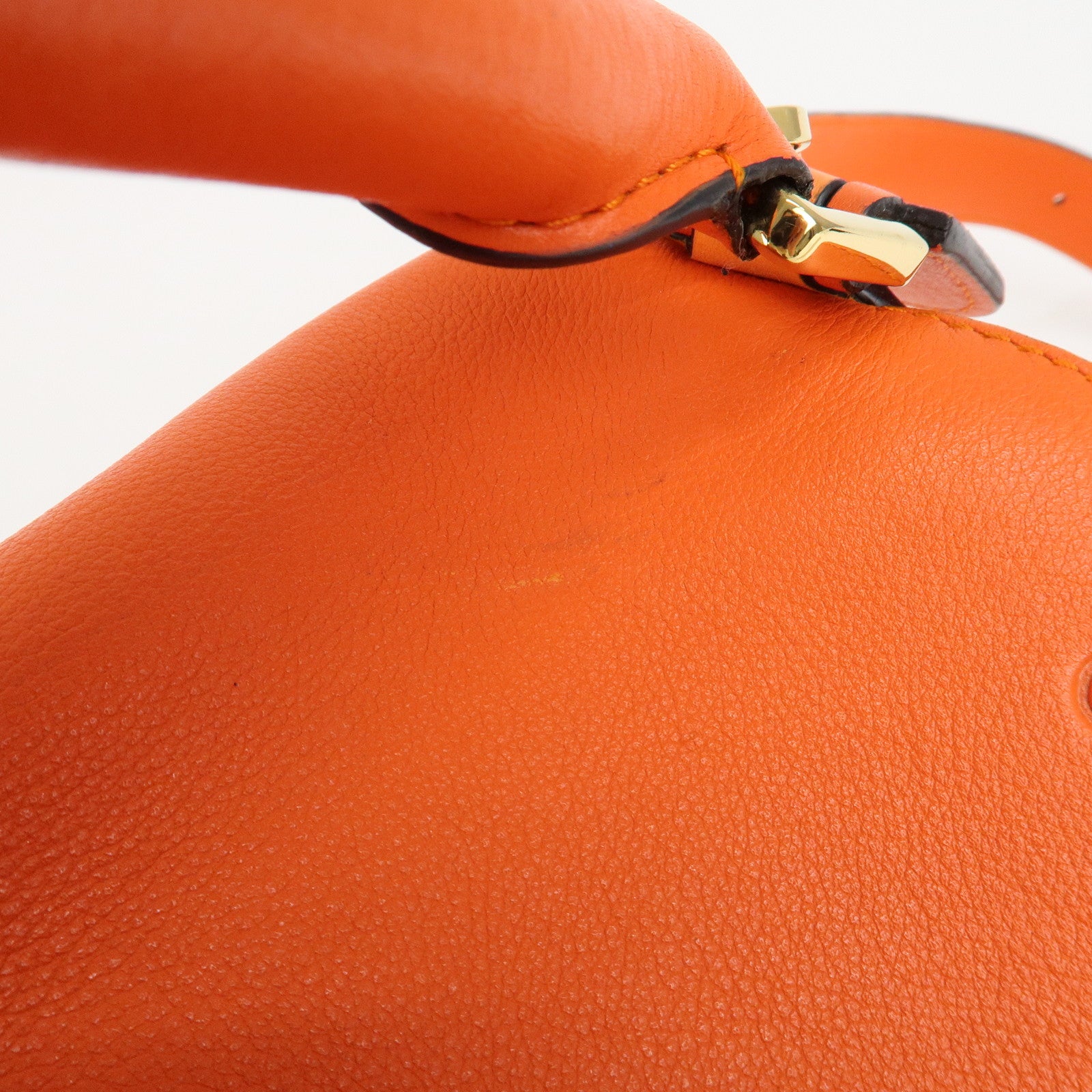 LOEWE Leather Puzzle Bag Medium 2Way Bag Shoulder Bag Orange