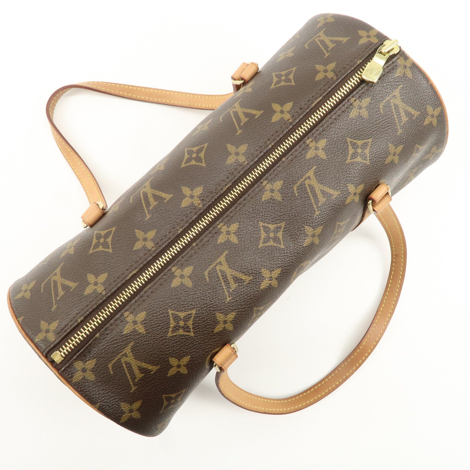 Louis Vuitton Monogram Papillon 30 Hand Bag New Style Brown M51385 Used