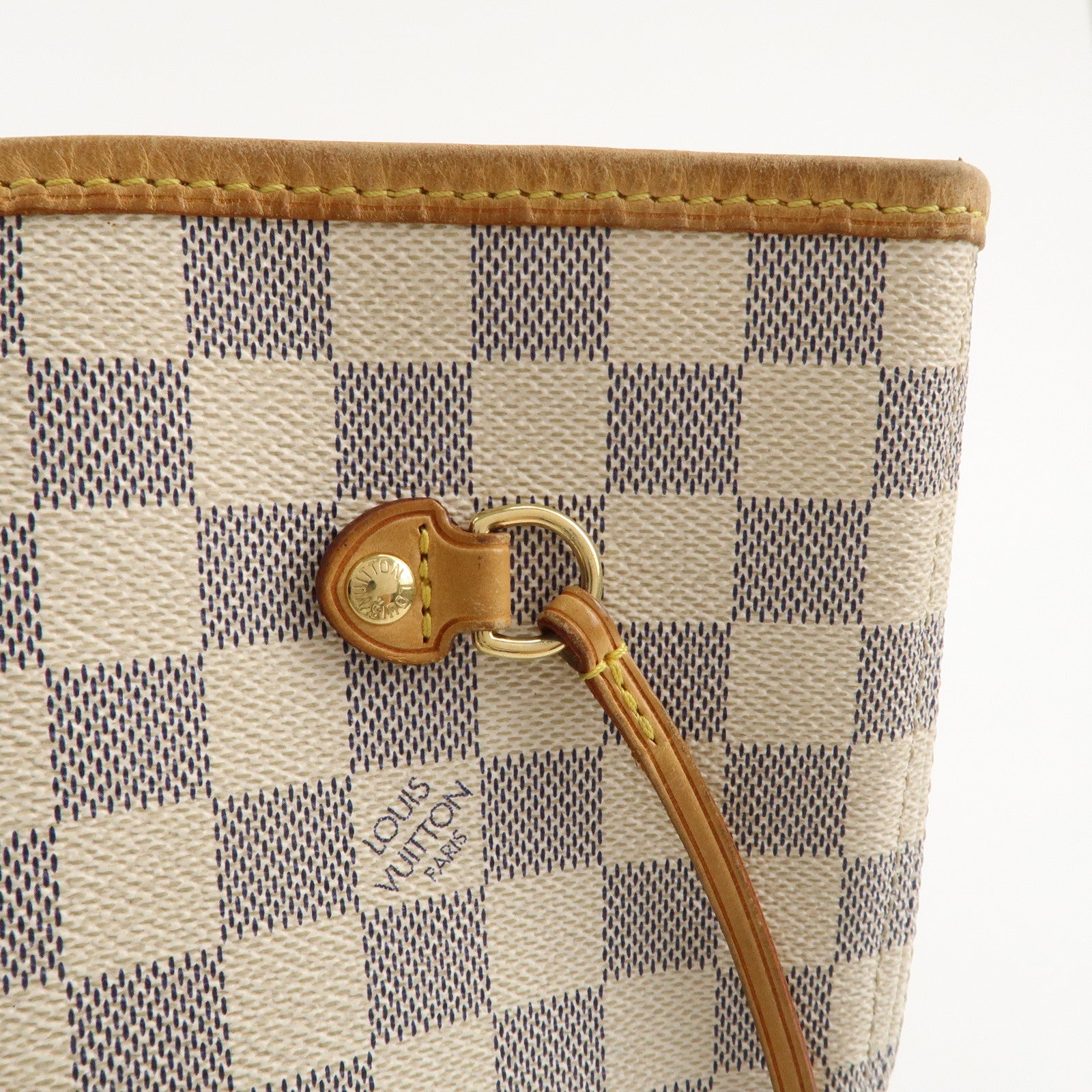 Louis Vuitton Damier Azur Neverfull MM Tote Bag Hand Bag N51107