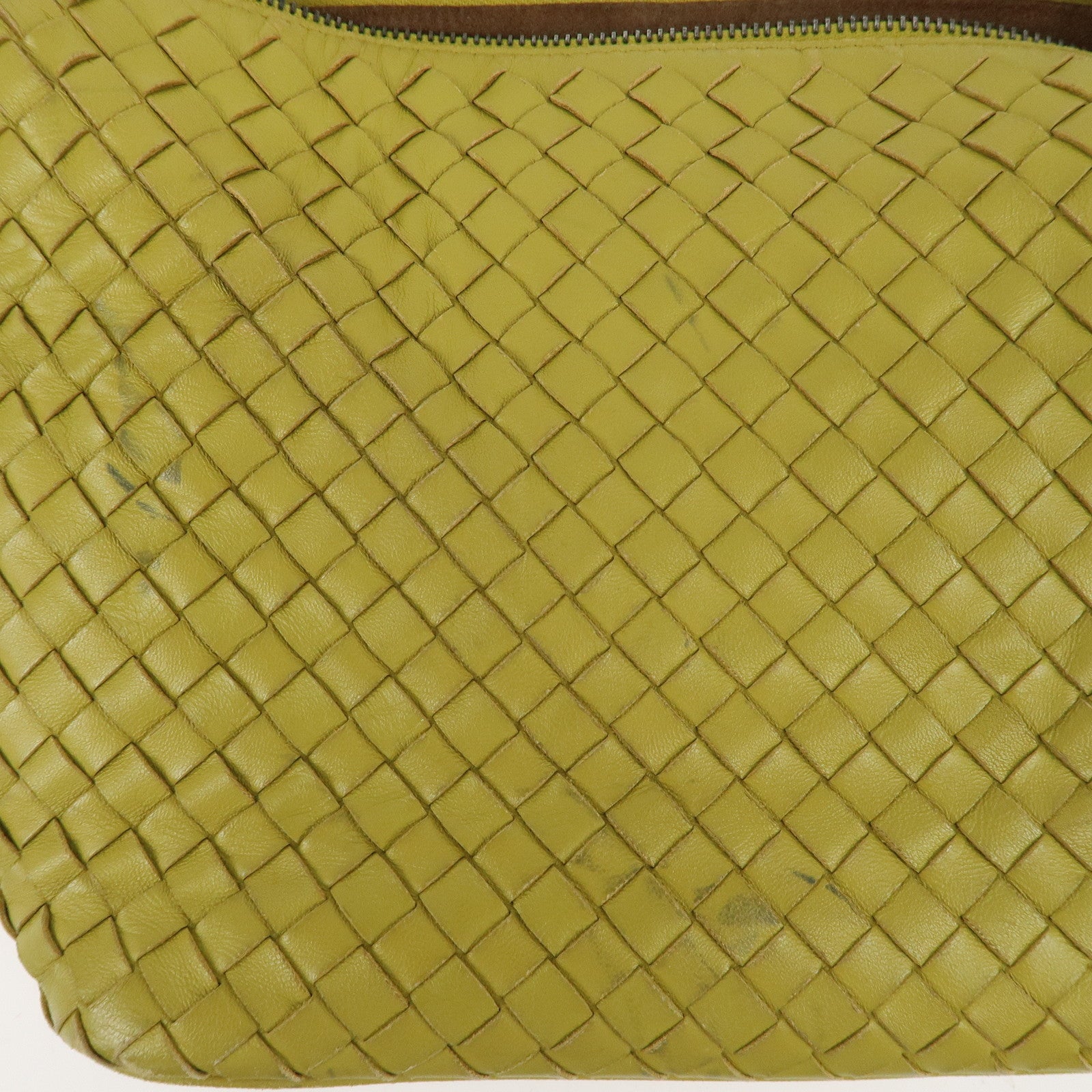 BOTTEGA VENETA Intrecciato Leather Hand Shoulder Bag Yellow