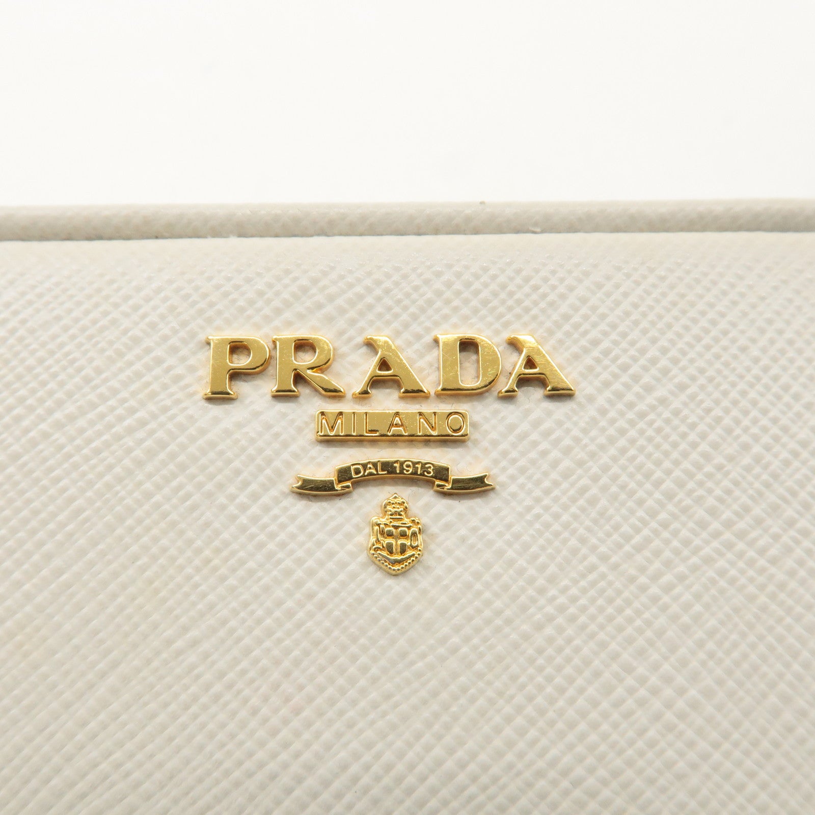 PRADA Logo Saffiano Leather Shoulder Bag Crossbody Bag White