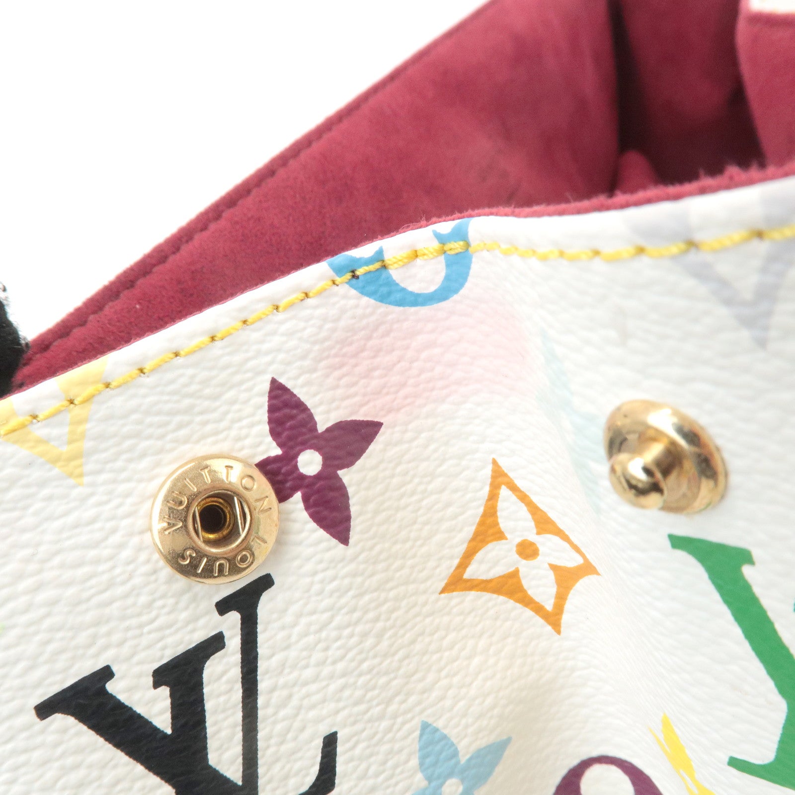 Louis Vuitton Monogram Multicolor Beverly GM Hand Bag Blanc M40201