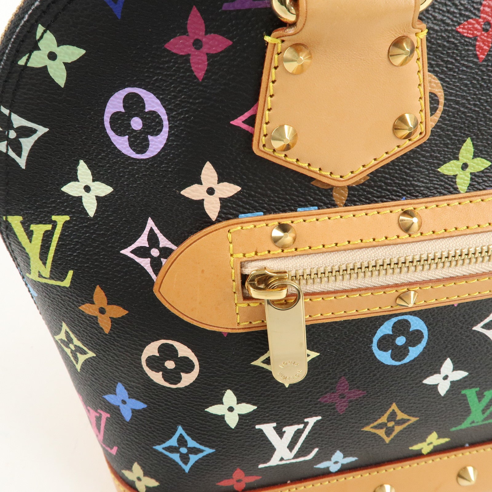 Louis Vuitton Monogram Multi Color Alma Hand Bag Noir M92646