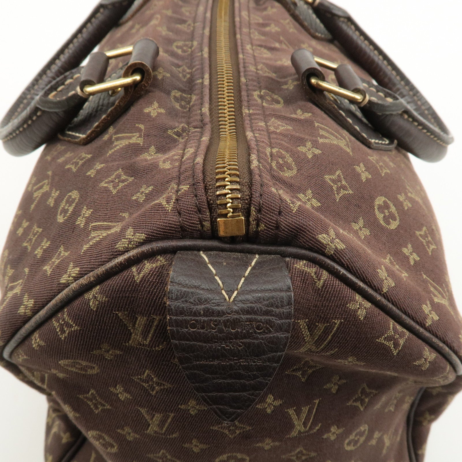 Louis Vuitton Monogram Mini Lin Speedy 30 Boston Bag Ebene M95224