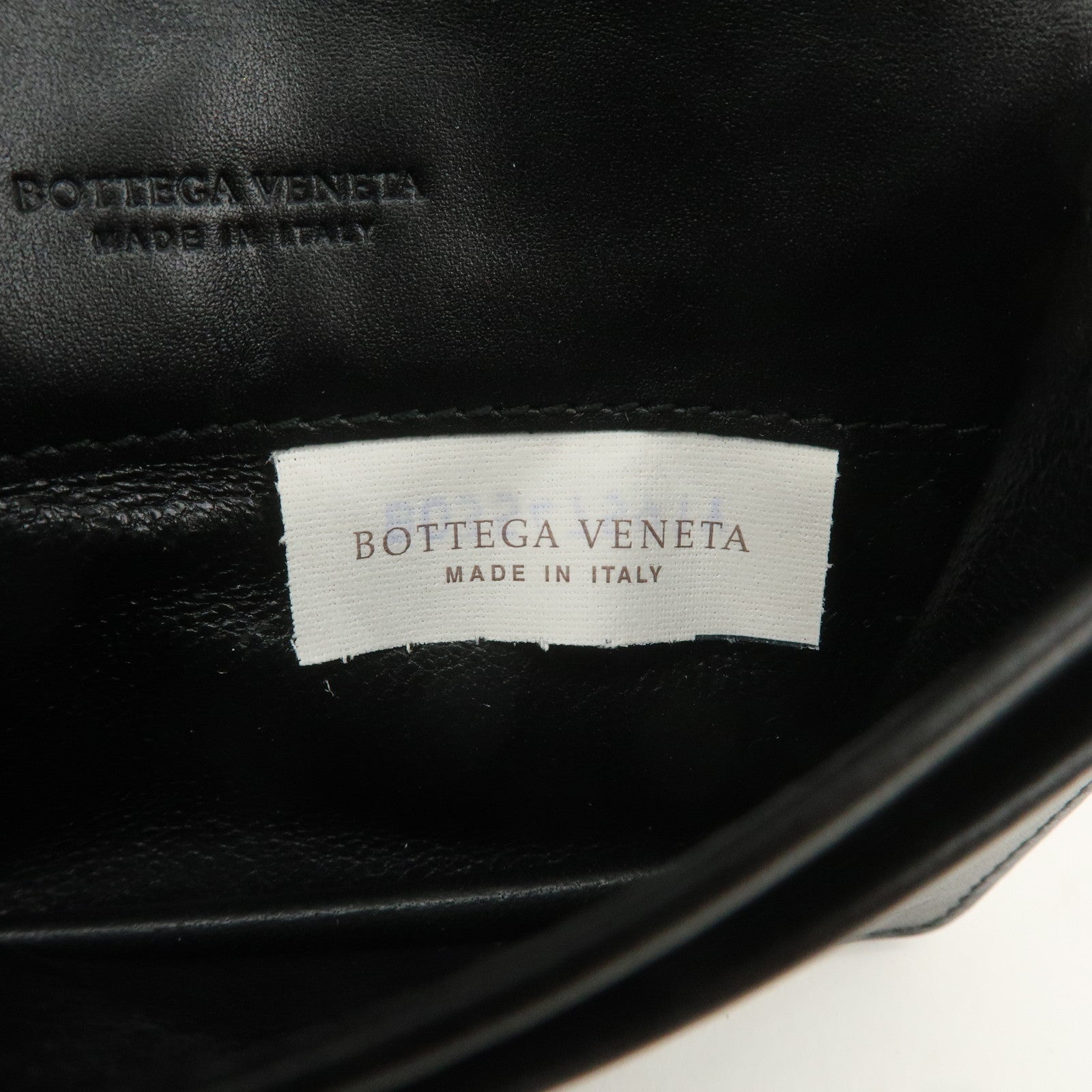 BOTTEGA VENETA Intrecciato Leather Card Case Black