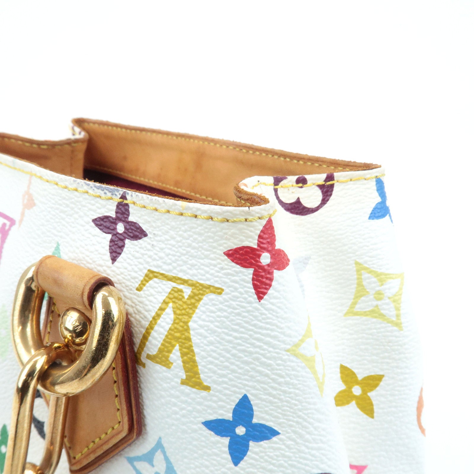 Louis Vuitton Monogram Multicolor Audra Hand Bag Blanc M40047 Used