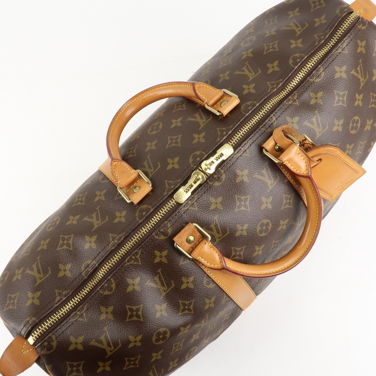 Louis Vuitton Monogram Keep All 50 Boston Bag Brown M41426 Used