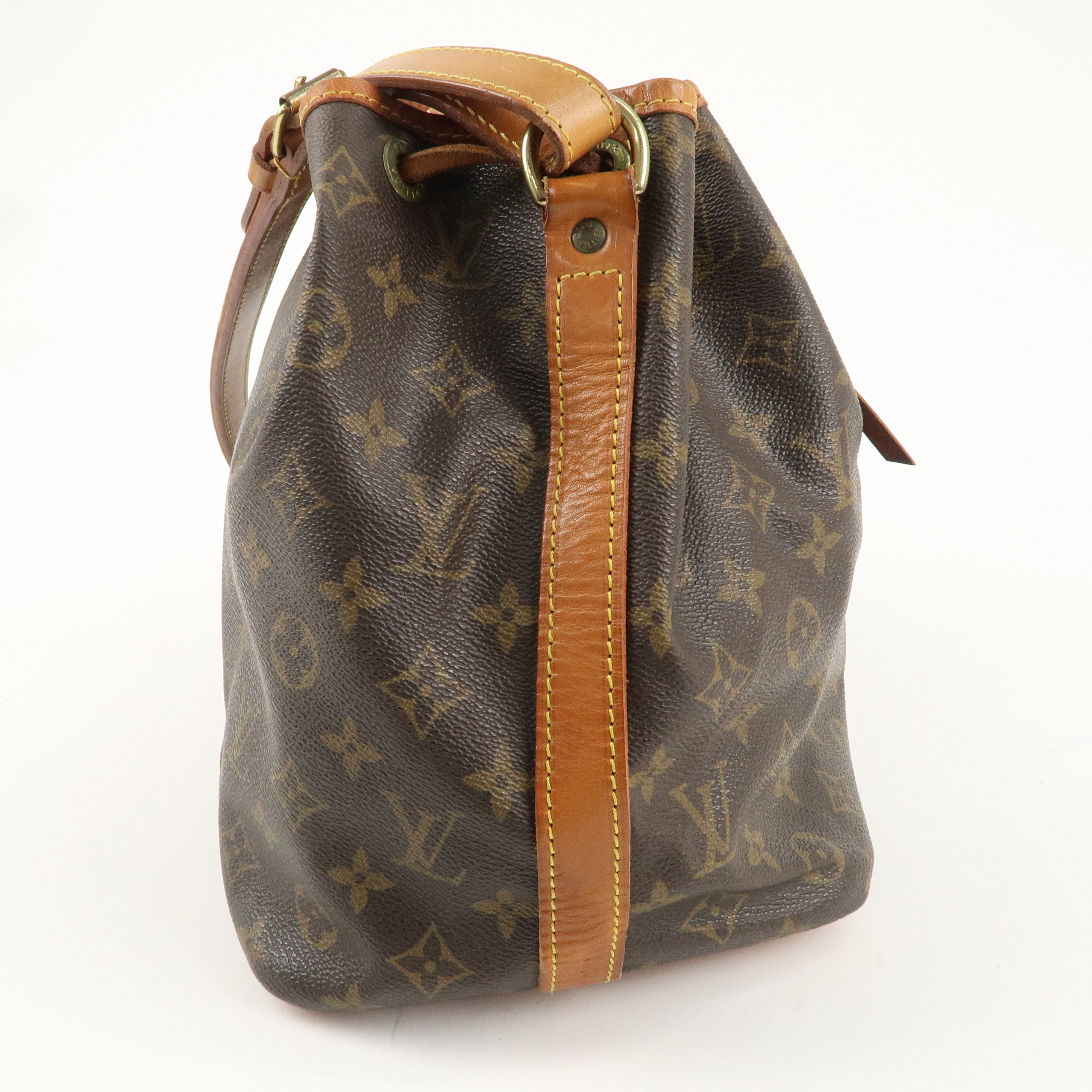 Louis Vuitton Monogram Petit Noe Shoulder Bag Brown M42226