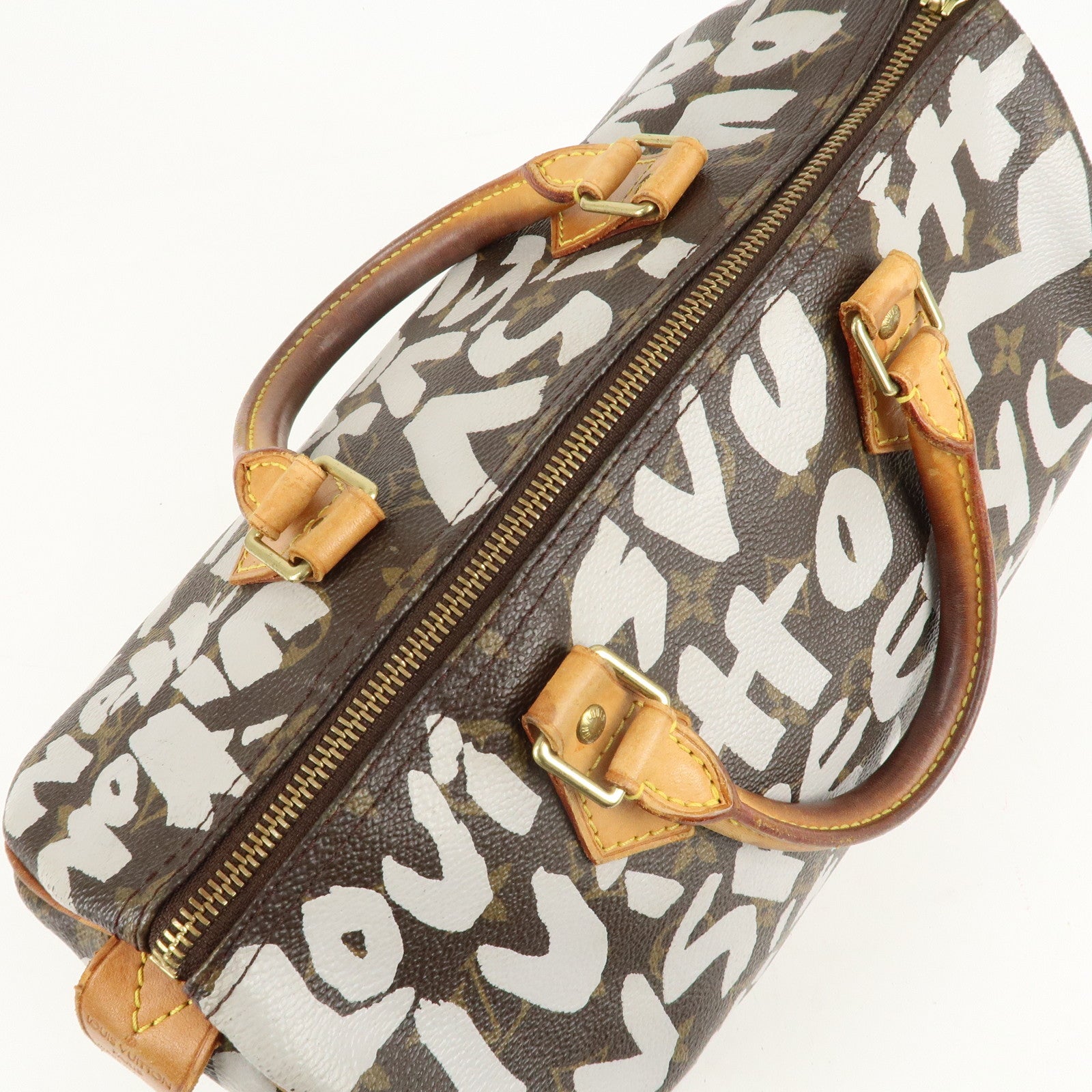 Louis Vuitton Monogram Graffiti Speedy 30 Boston Bag M92195