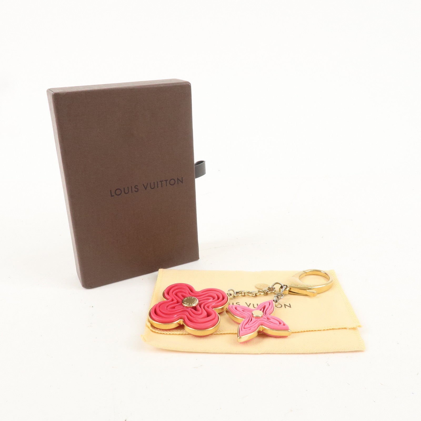 LOUIS VUITTON Bijoux Sac Naif Bag Charm Flower Pink M66913