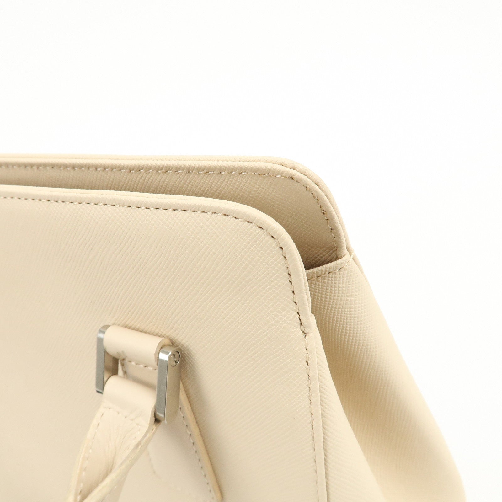 BURBERRY Leather Hand Bag Beige