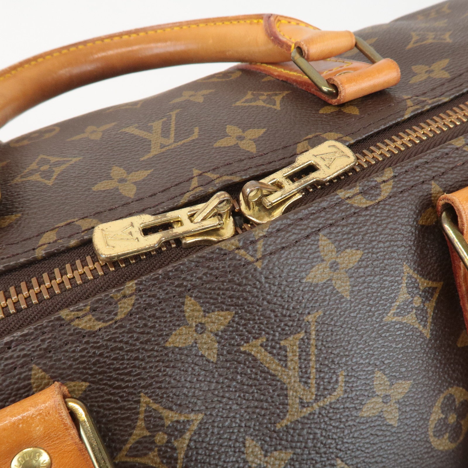 Louis Vuitton Monogram Keep All 55 Boston Bag Brown M41424 Used