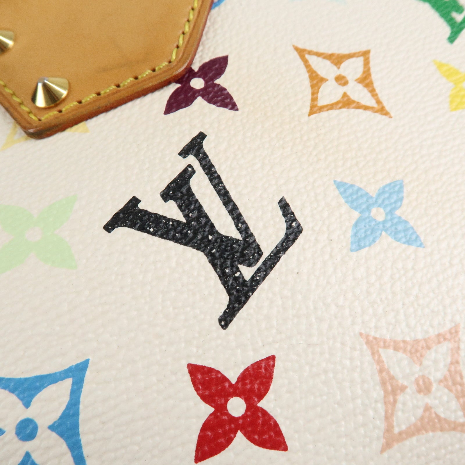 Louis Vuitton Monogram Multicolor Alma Hand Bag Blanc M92647 Used