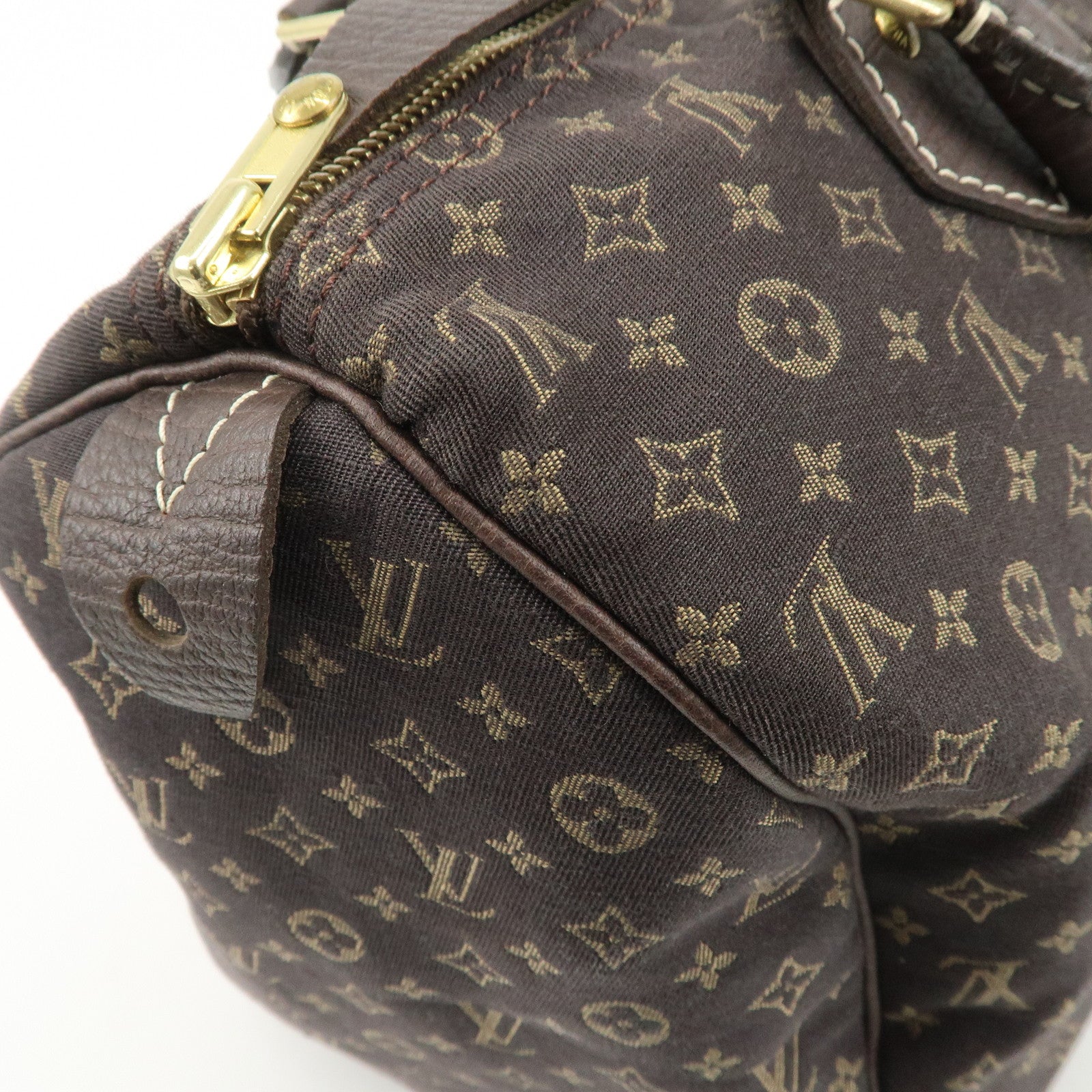 Louis Vuitton Monogram Mini Lin Speedy 30 Boston Bag Ebene M95224 Used