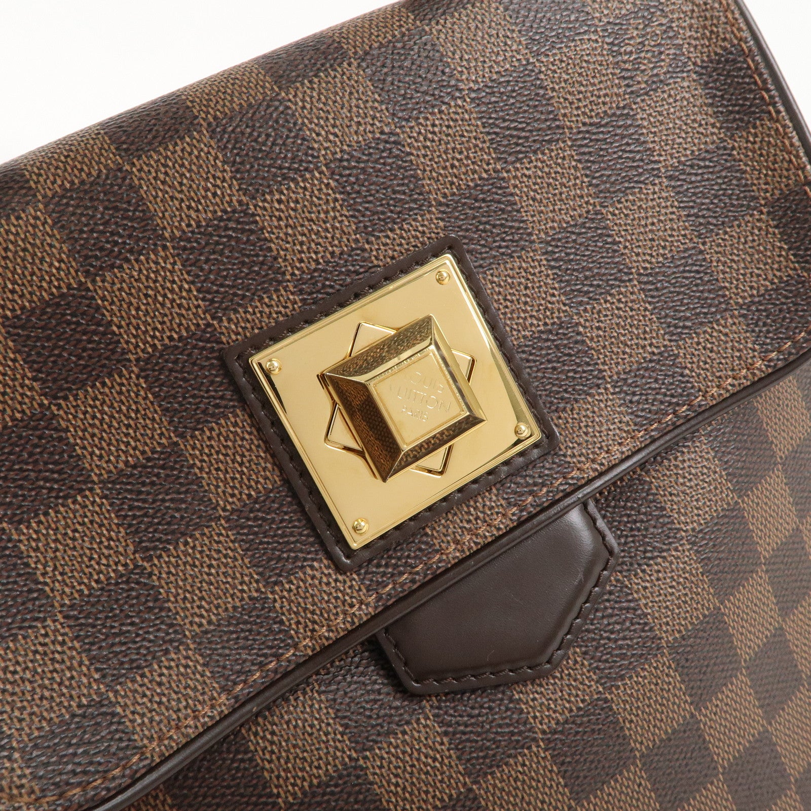 Louis Vuitton Damier Bergamo PM 2Way Shoulder Bag Brown N41167