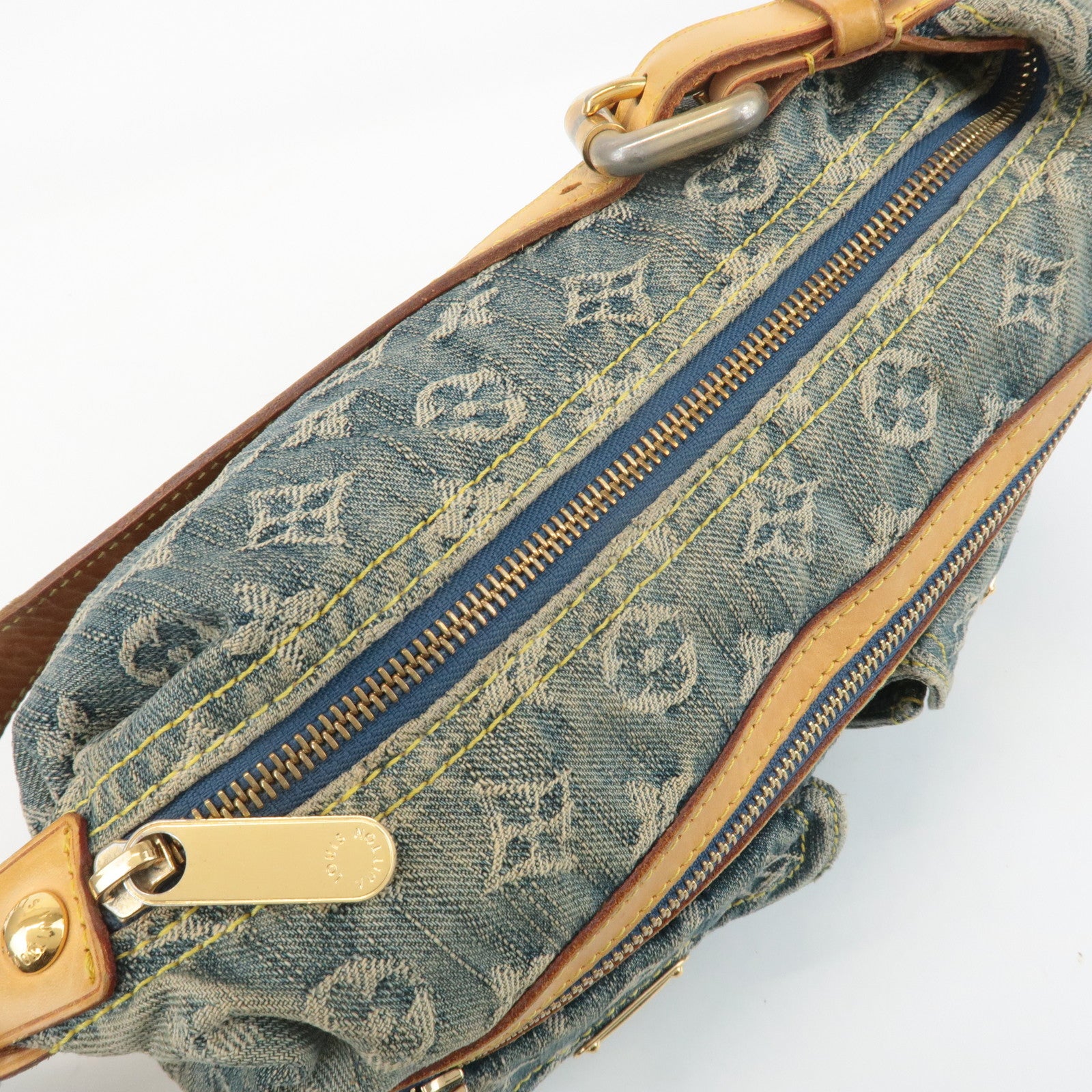 Louis Vuitton Monogram Denim Baggy PM 2Way Bag Shoulder Bag M95049 Used