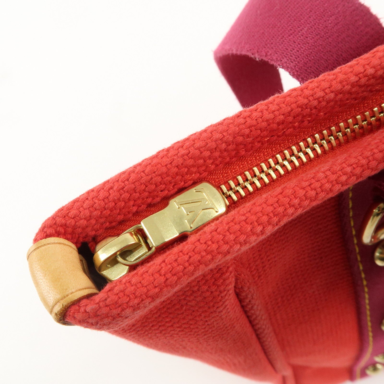 Louis Vuitton Antigua Cabas MM Tote Bag Hand Bag Rouge M40034