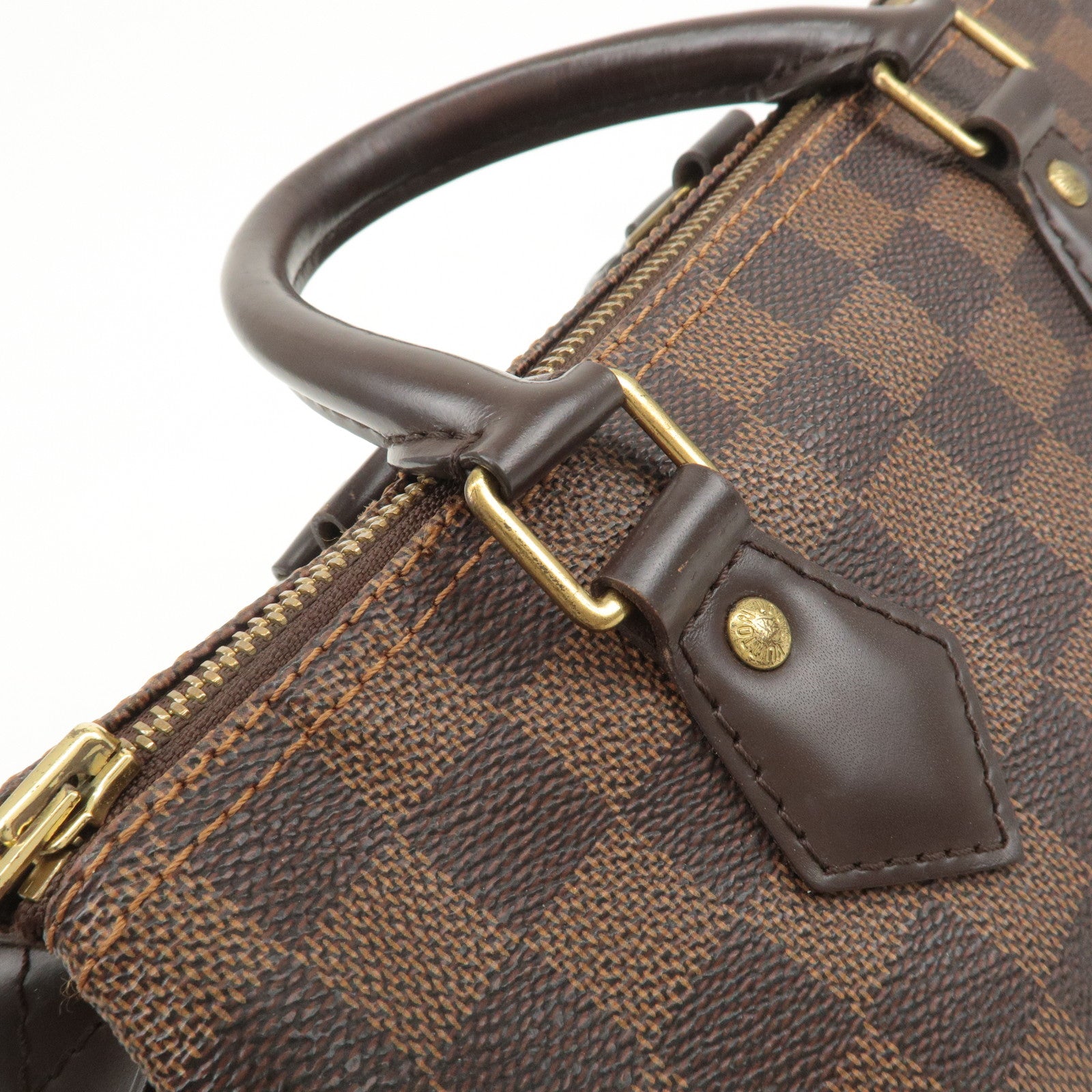 Louis Vuitton Damier Ebene Speedy 25 Hand Bag Boston Bag N41532