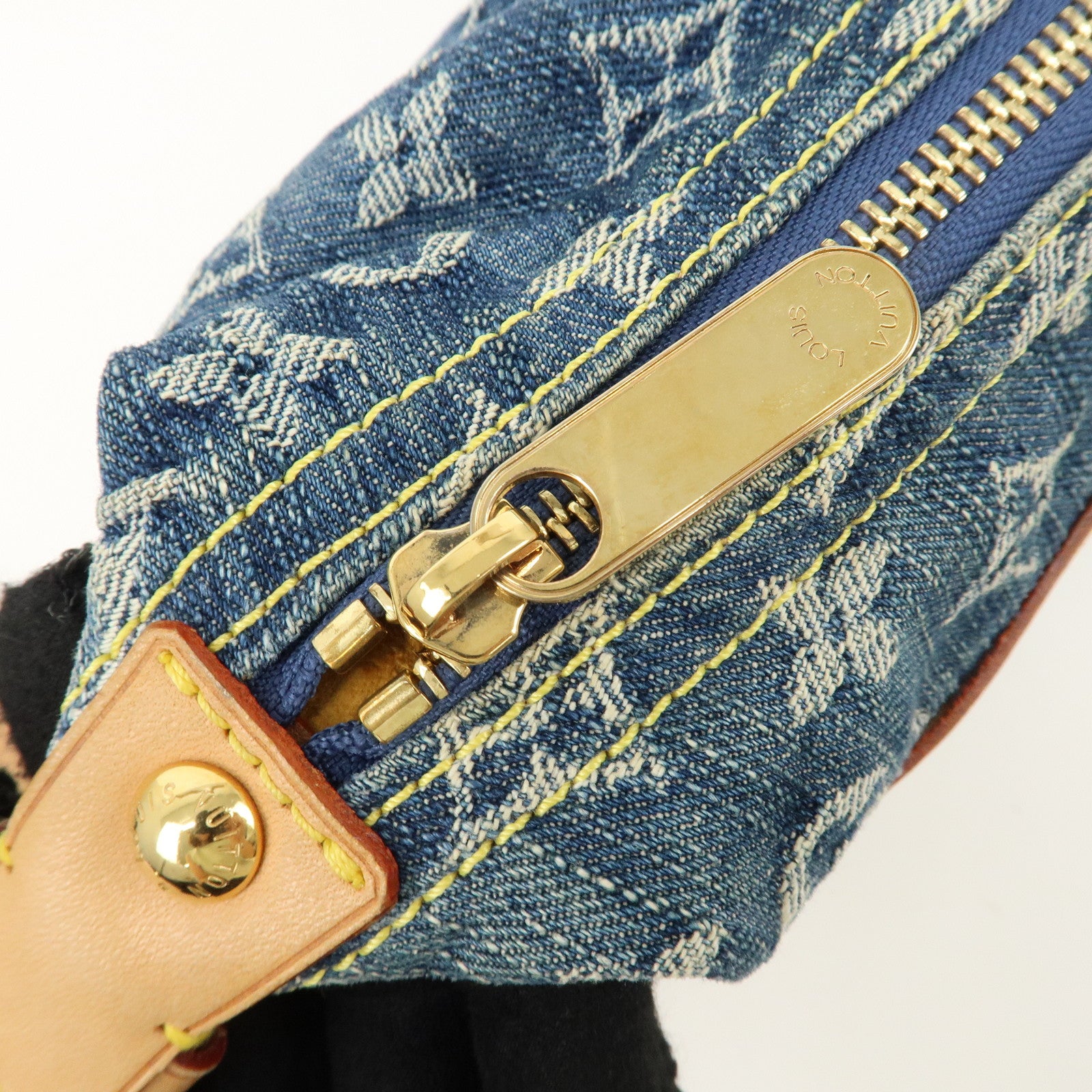 Louis Vuitton Monogram Denim Baggy PM Shoulder Bag Blue M95049