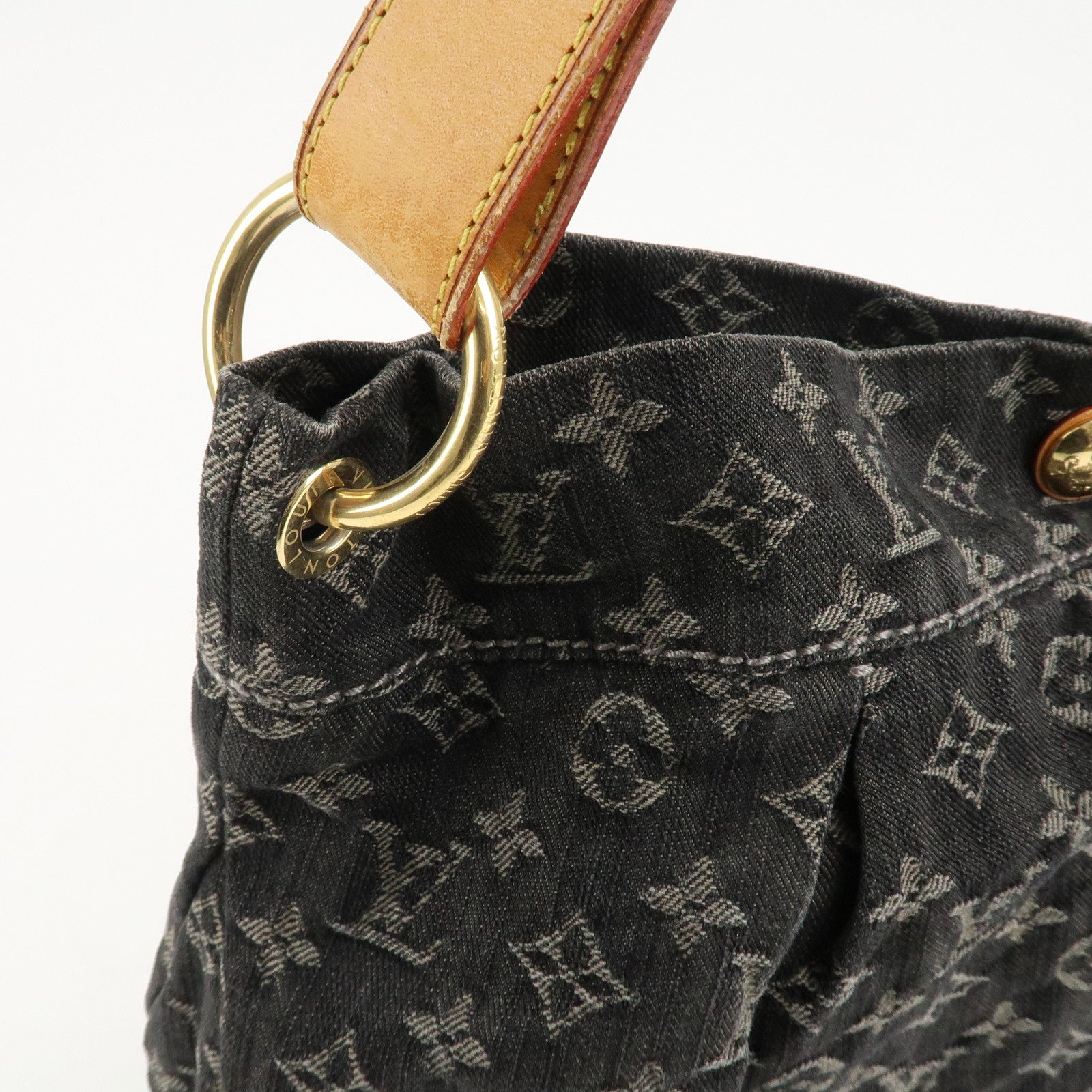 Louis Vuitton Monogram Denim Daily PM Shoulder Bag Noir M40494 Used