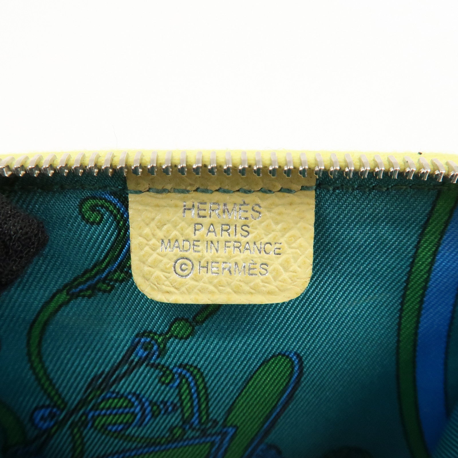 HERMES Azap Veau Epsom Silk In Mini Coin Case Jaune Poussin Used