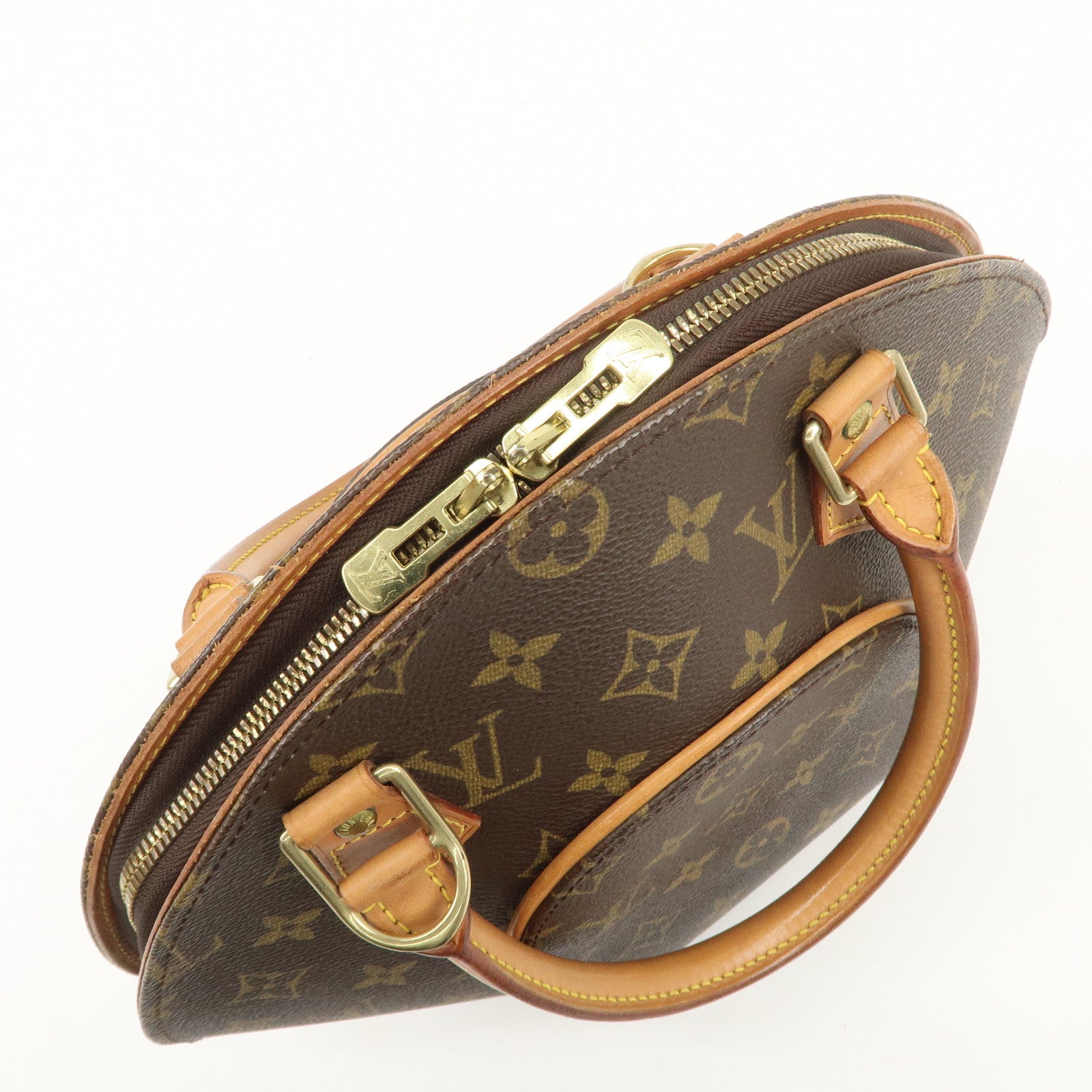 Louis Vuitton Monogram Ellipse PM Hand Bag Brown M51127 Used