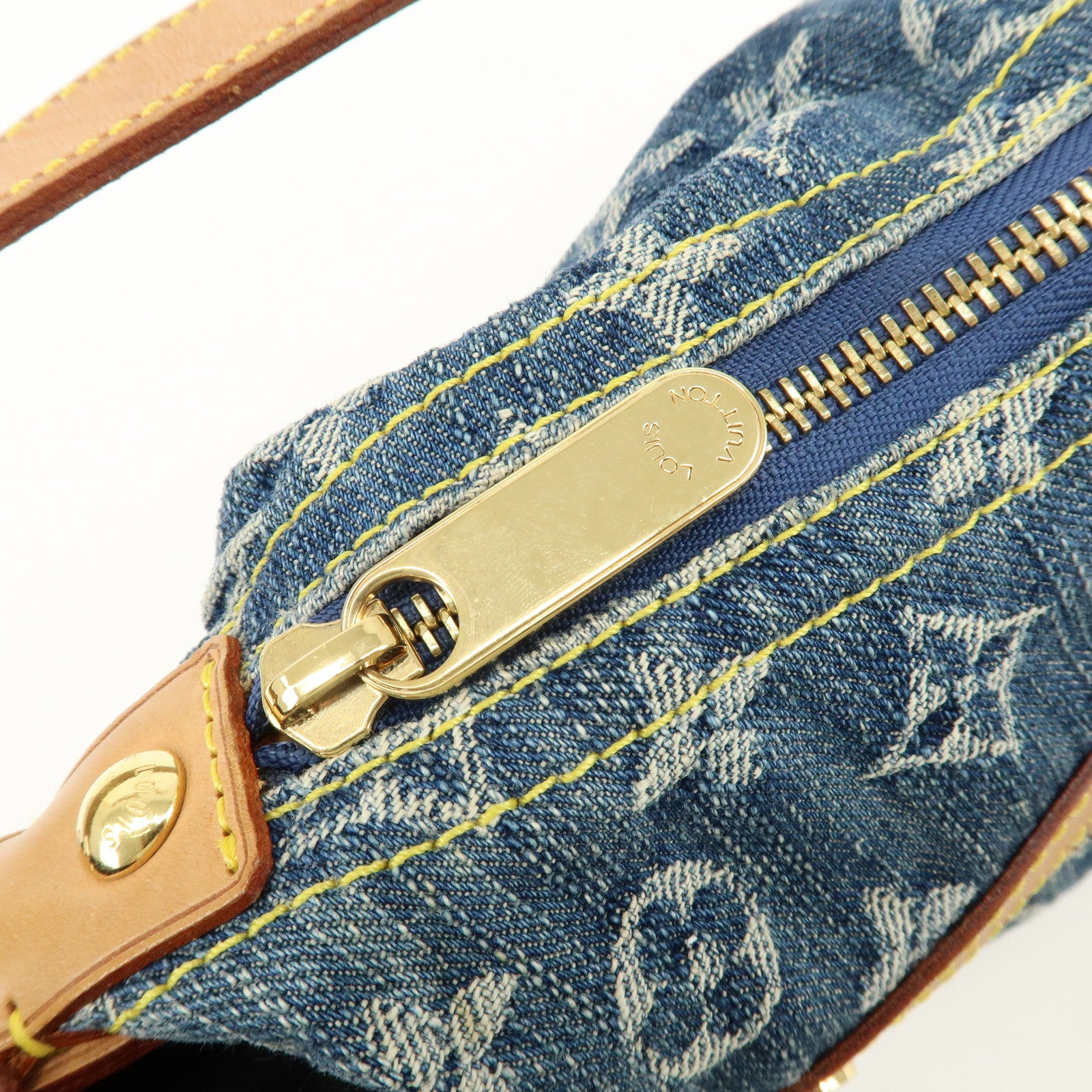 Louis Vuitton Monogram Denim Baggy PM Shoulder Bag Strap M95049