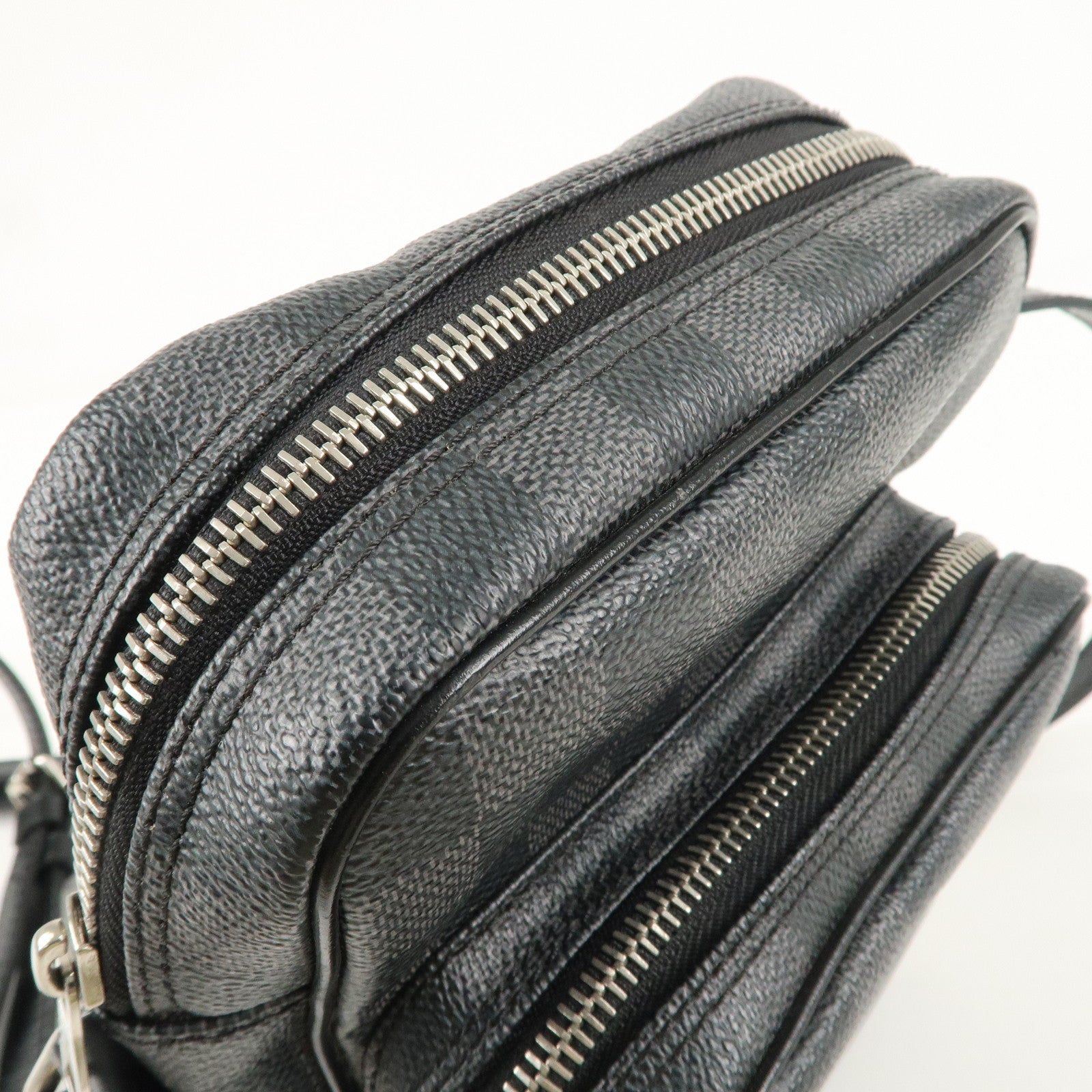 Louis Vuitton Damier Graphite Rem Shoulder Bag Black N41446