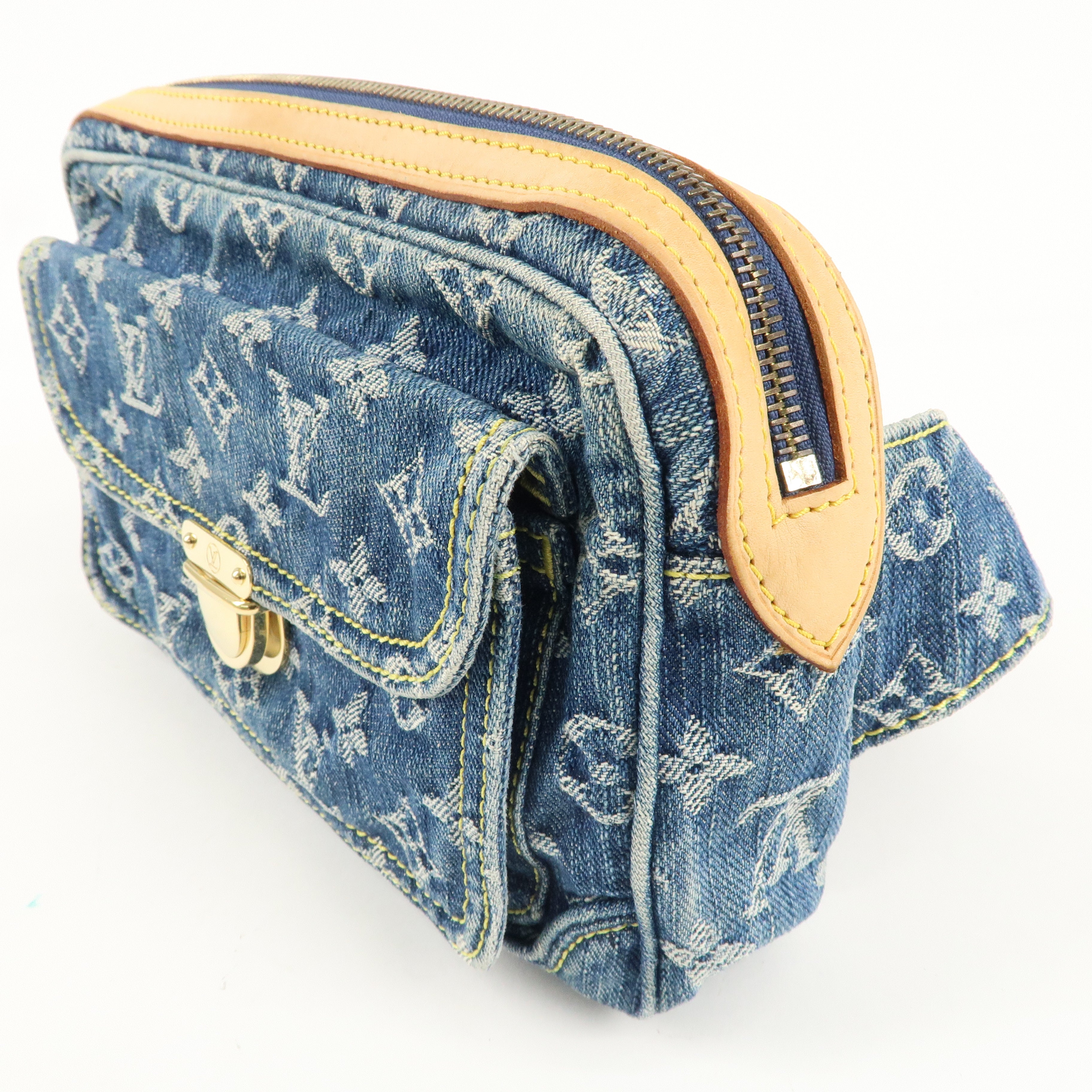 Louis Vuitton Monogram Denim Bum Bag Waist Bag Blue M95347