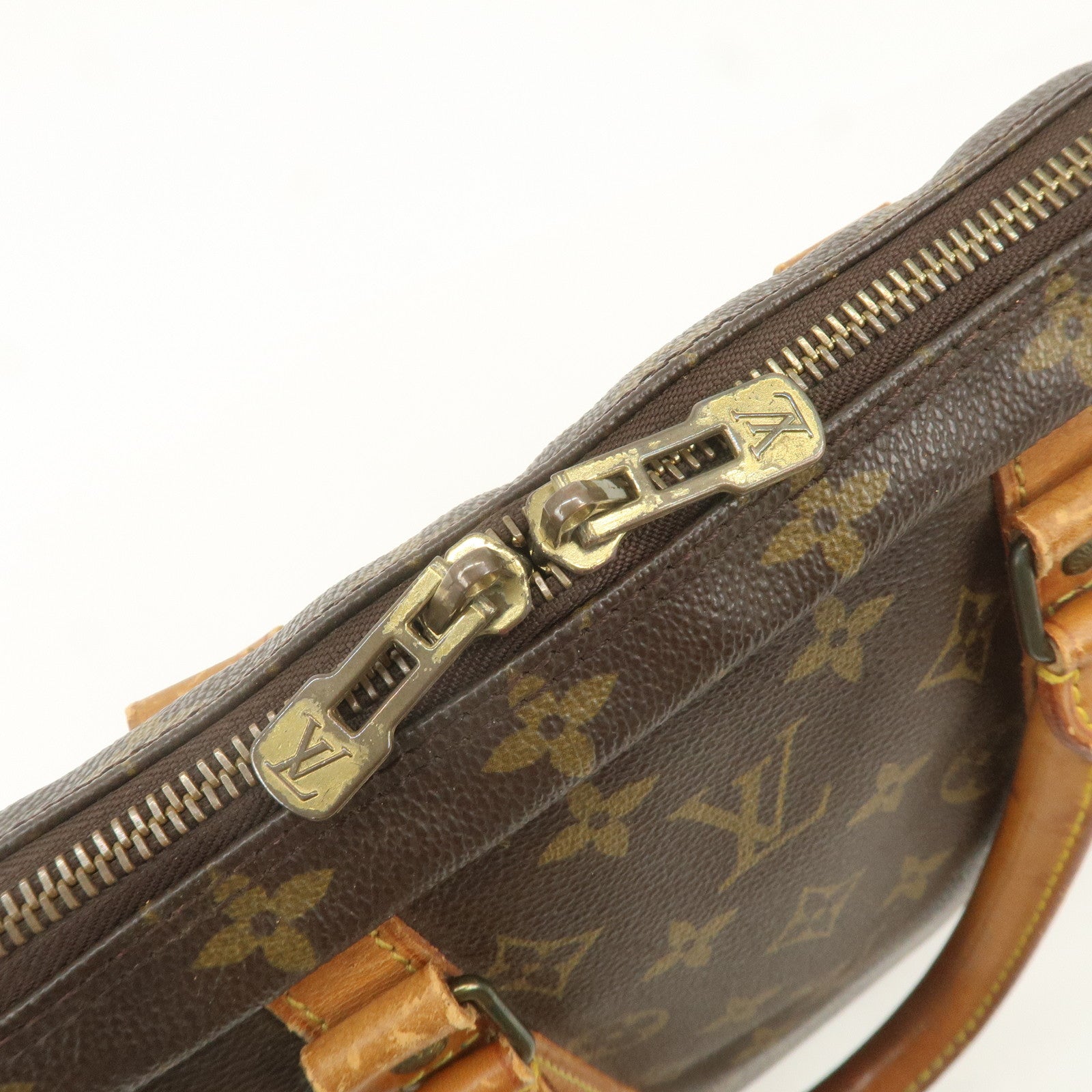 Louis Vuitton Monogram Porte Documents Voyage Bag Brown M53361