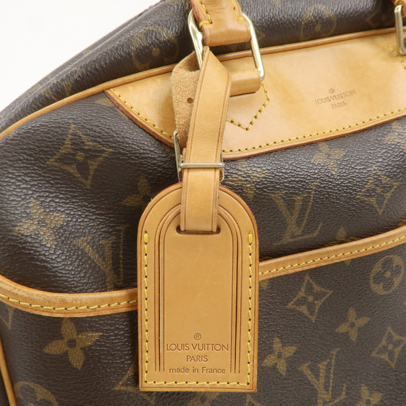 Louis Vuitton Monogram Deauville Hand Bag Brown M47270