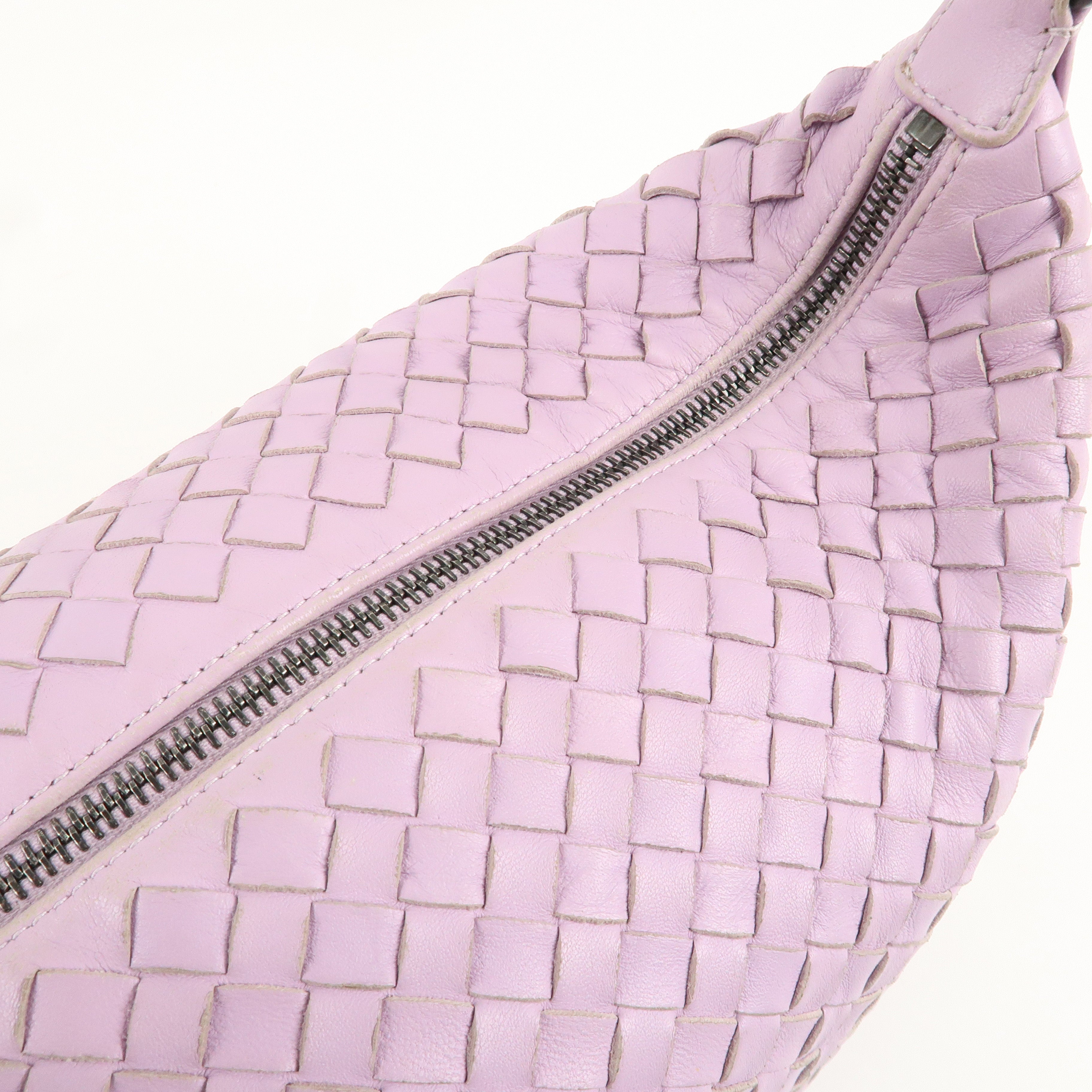 BOTTEGA VENETA Intrecciato Leather Shoulder Bag Lavender