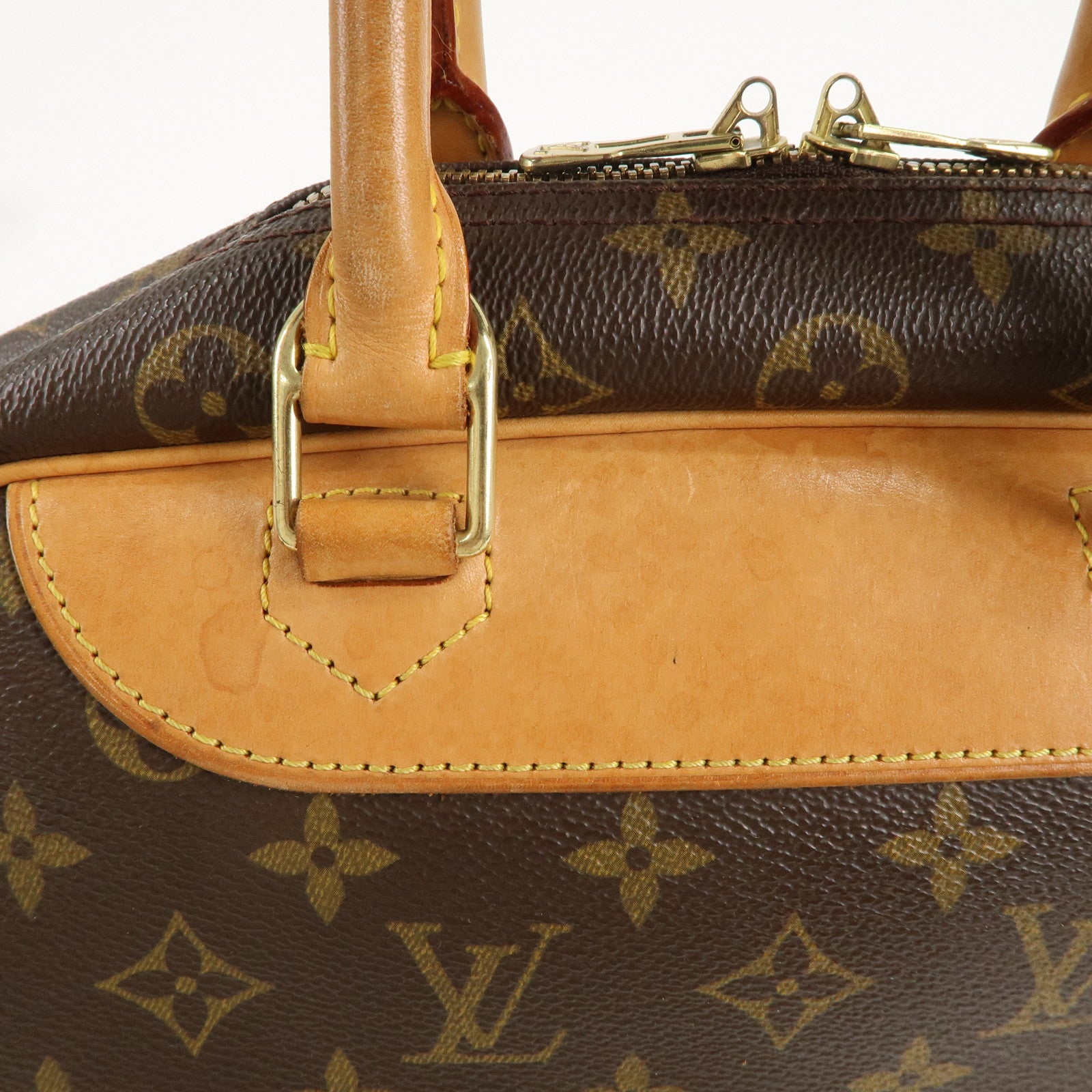 Louis Vuitton Monogram Deauville Hand Bag Brown M47270