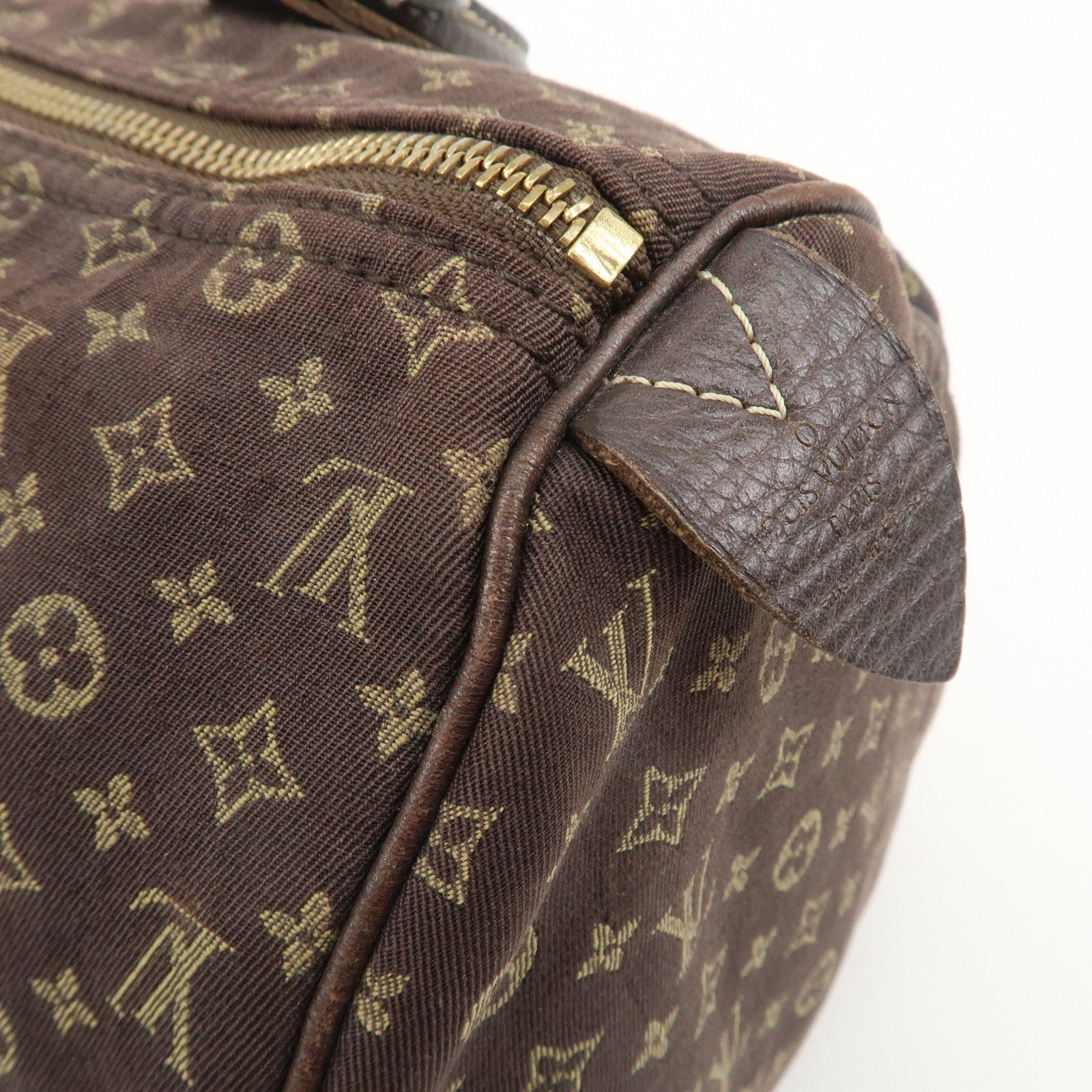 Louis Vuitton Monogram Mini Lin Speedy 30 Boston Bag Ebene M95224 Used