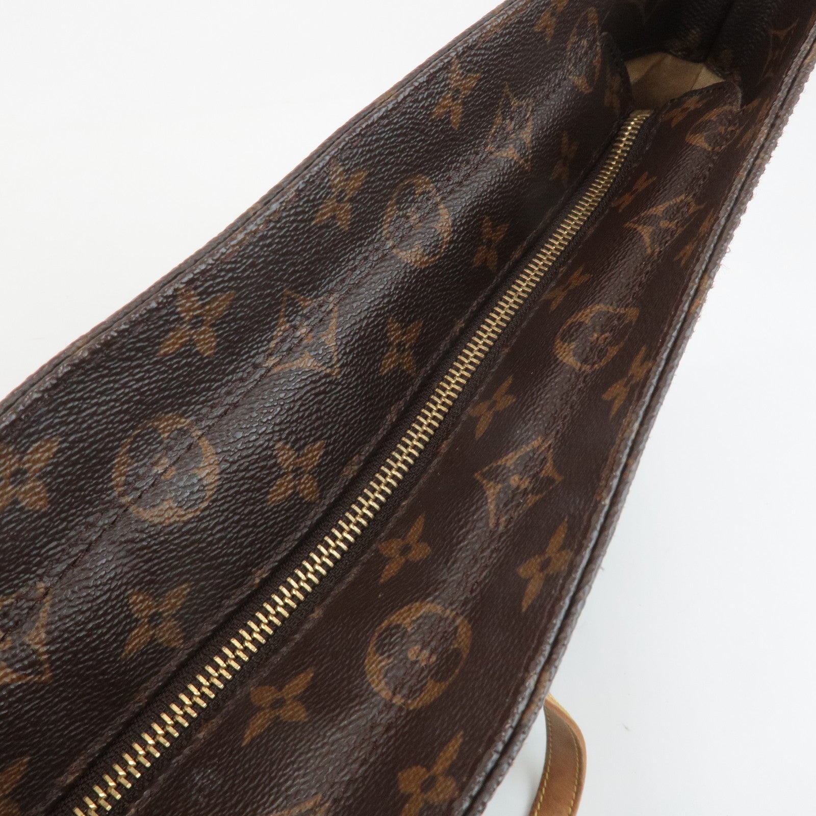 Louis Vuitton Monogram Luco Tote Bag Hand Bag Brown M51155 Used